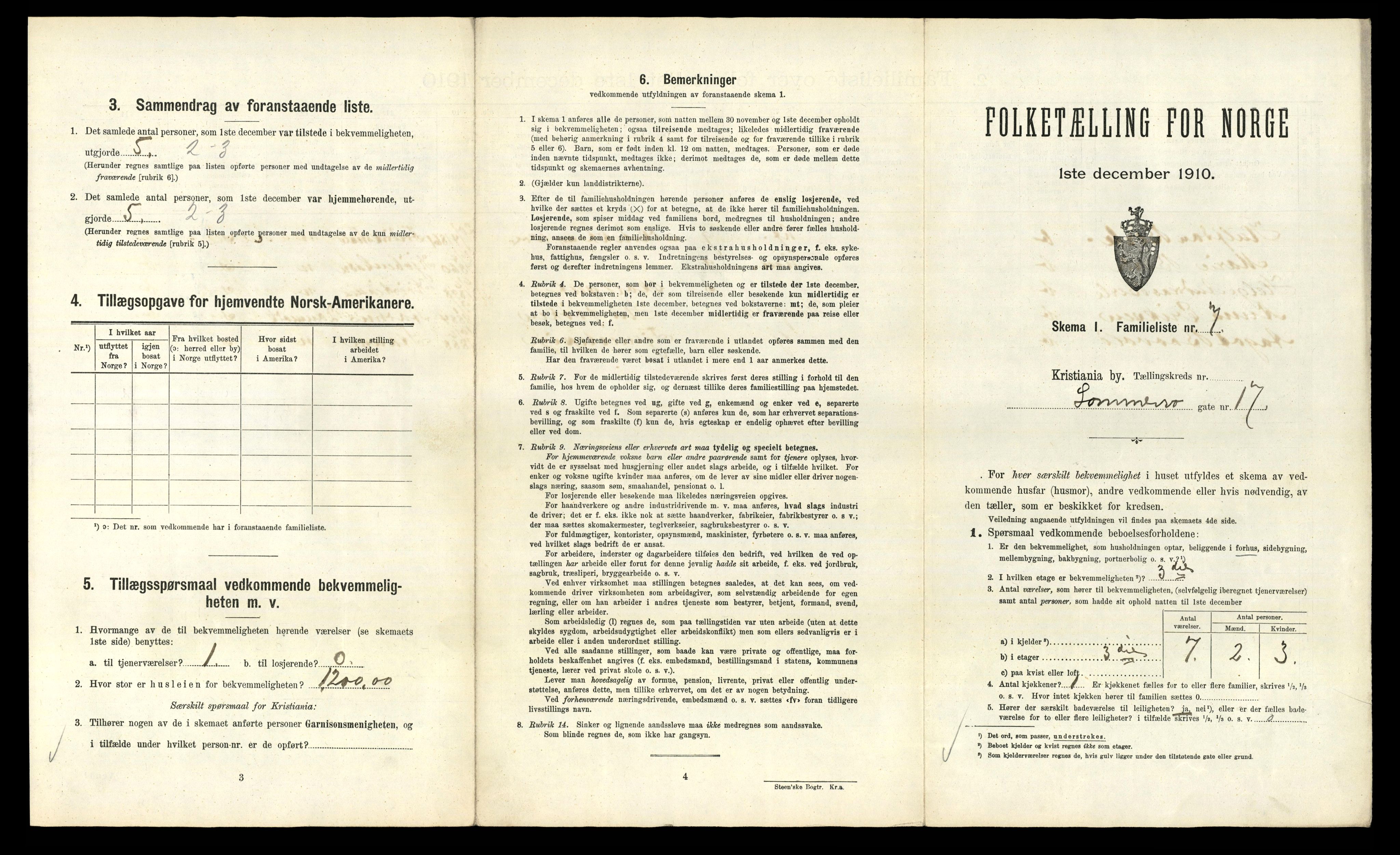 RA, 1910 census for Kristiania, 1910, p. 95219