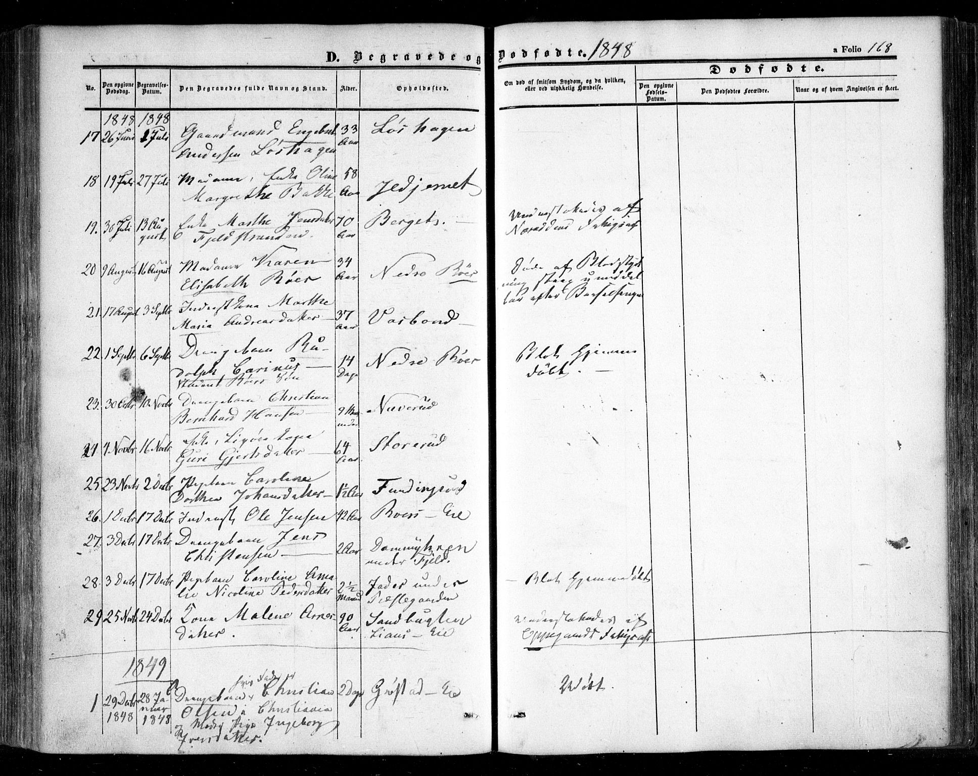 Nesodden prestekontor Kirkebøker, SAO/A-10013/F/Fa/L0007: Parish register (official) no. I 7, 1848-1868, p. 168