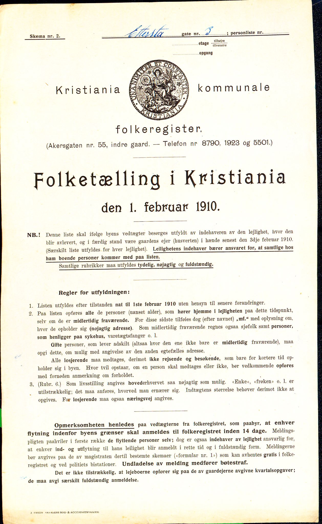 OBA, Municipal Census 1910 for Kristiania, 1910, p. 21008