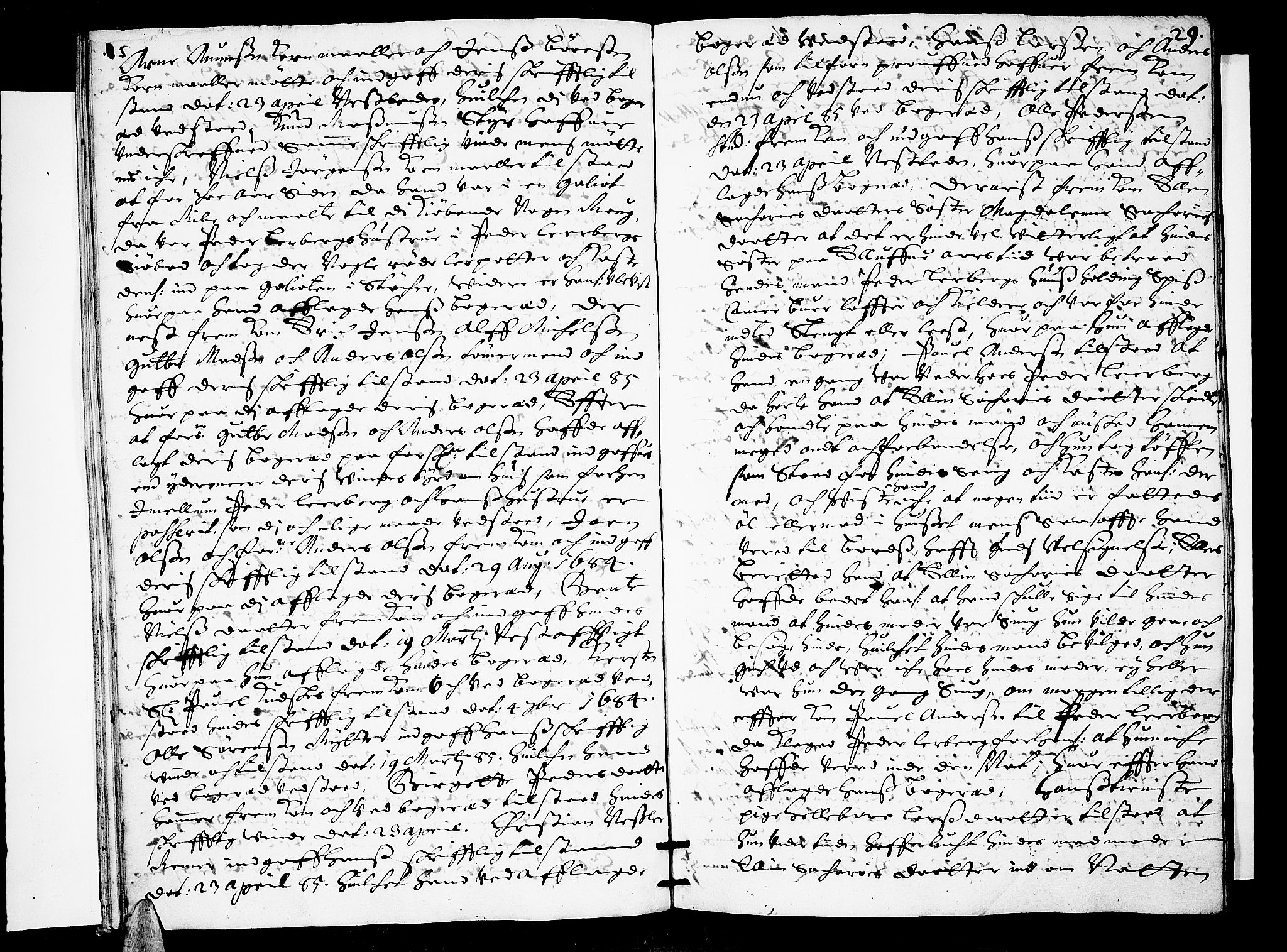 Christiania byfogd, AV/SAO-A-11543/F/Fb/L0018: Tingbok, 1685, p. 28b-29a