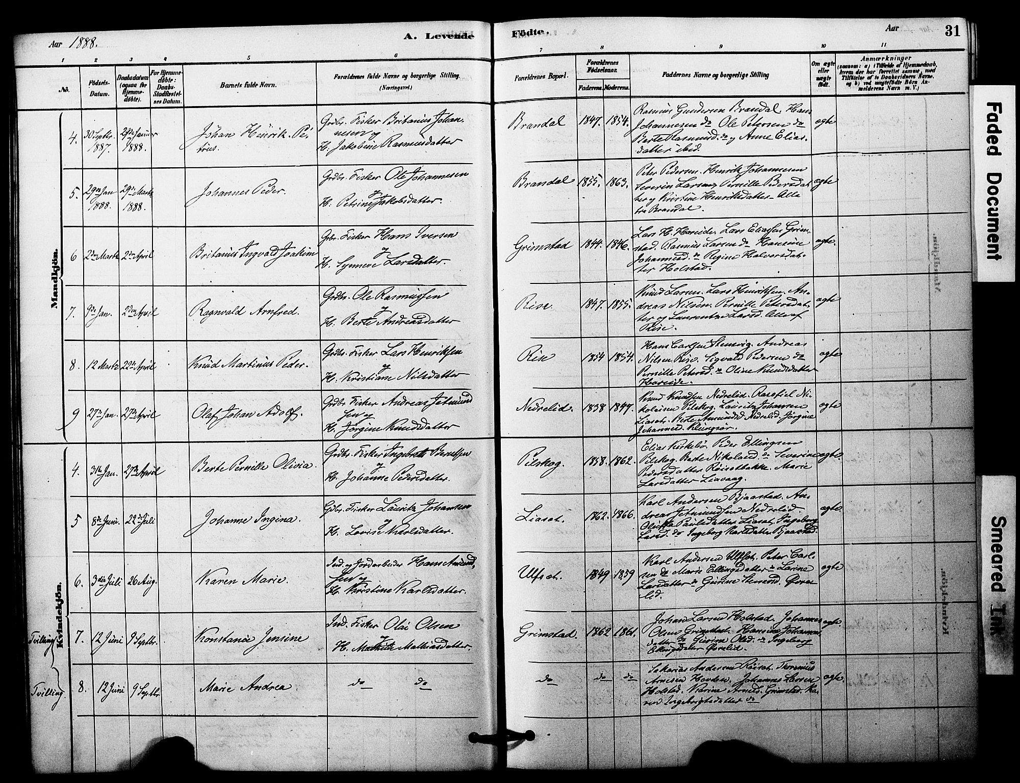 Ministerialprotokoller, klokkerbøker og fødselsregistre - Møre og Romsdal, AV/SAT-A-1454/510/L0122: Parish register (official) no. 510A02, 1878-1897, p. 31