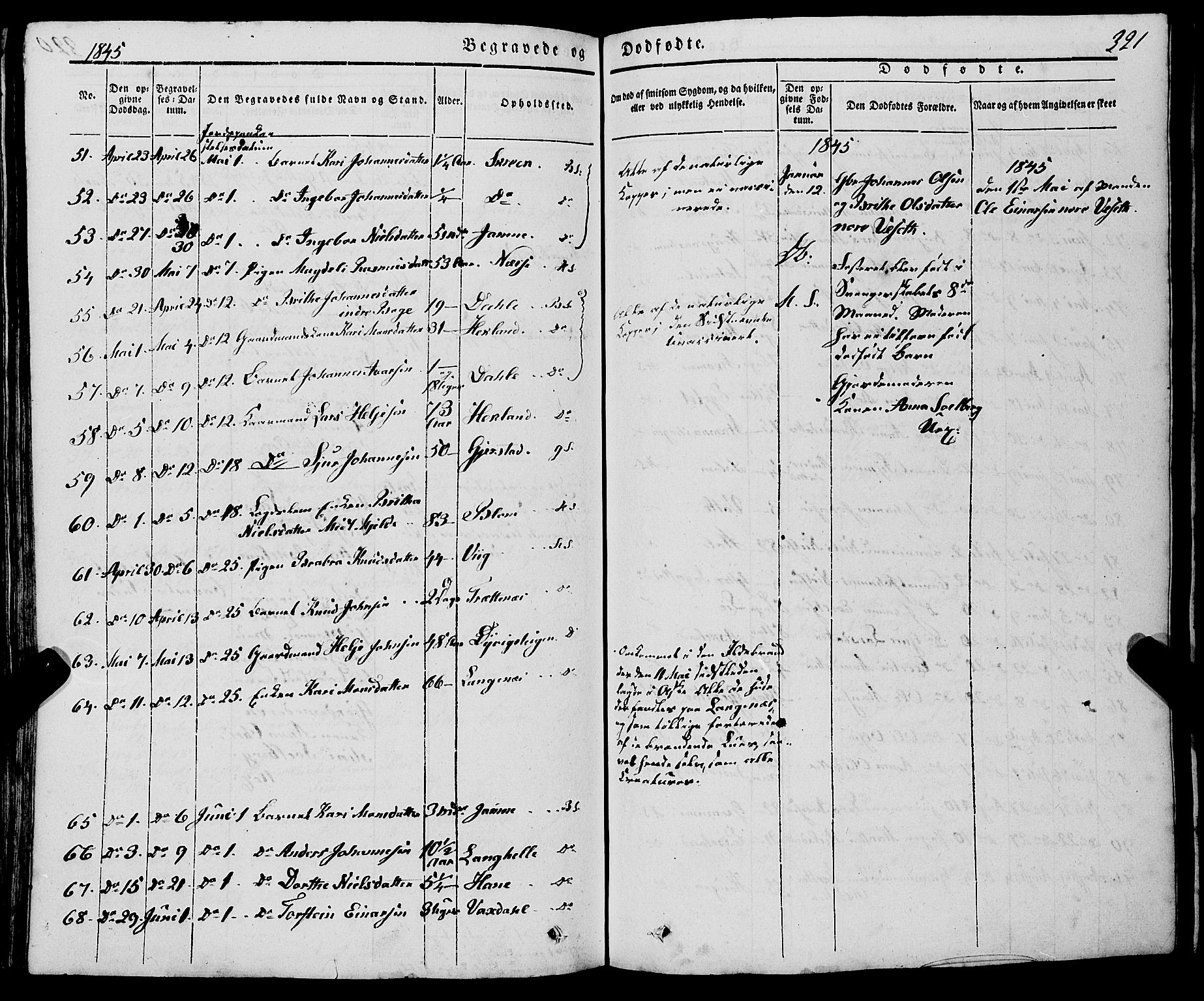 Haus sokneprestembete, AV/SAB-A-75601/H/Haa: Parish register (official) no. A 15, 1838-1847, p. 321