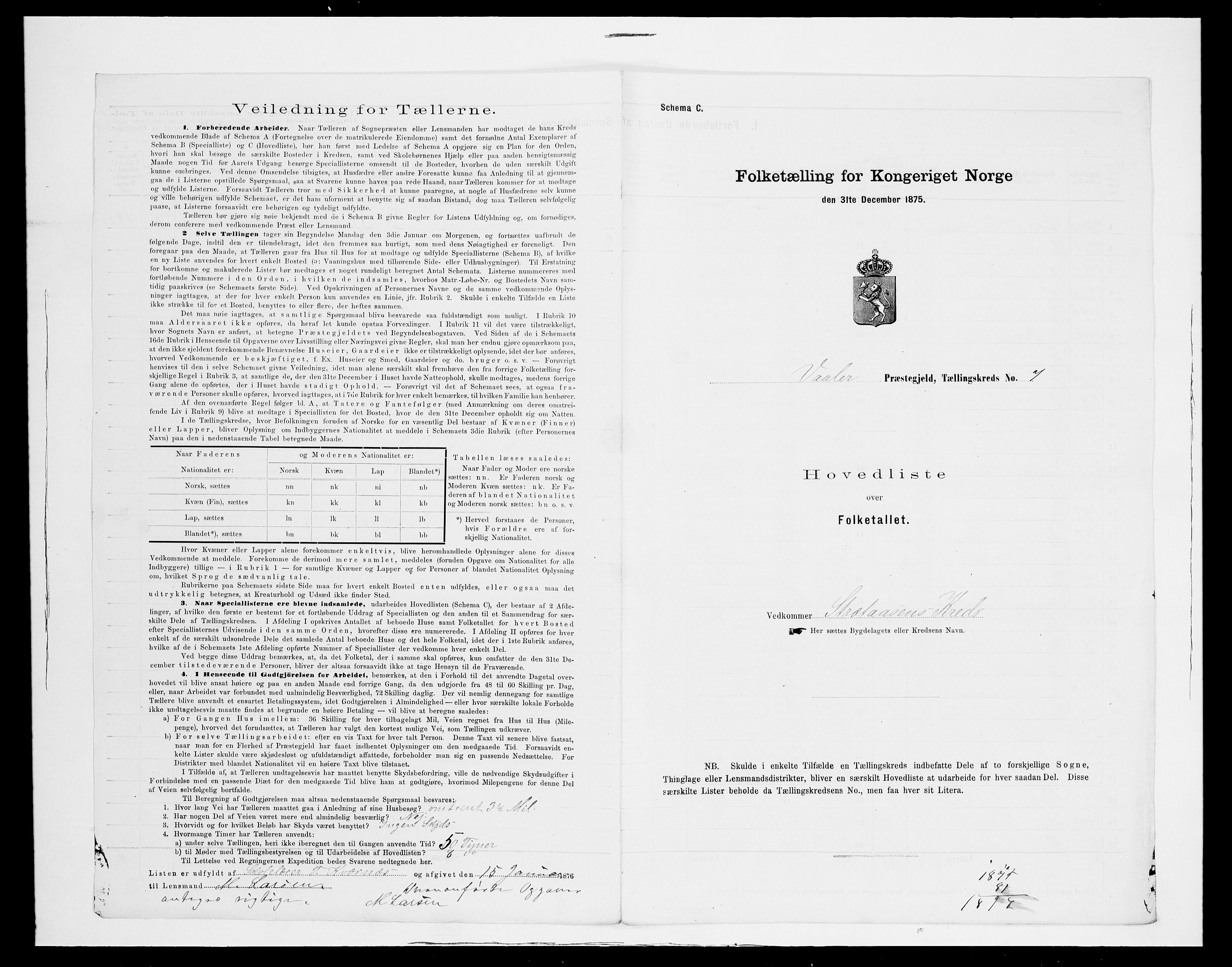 SAH, 1875 census for 0426P Våler parish (Hedmark), 1875, p. 28