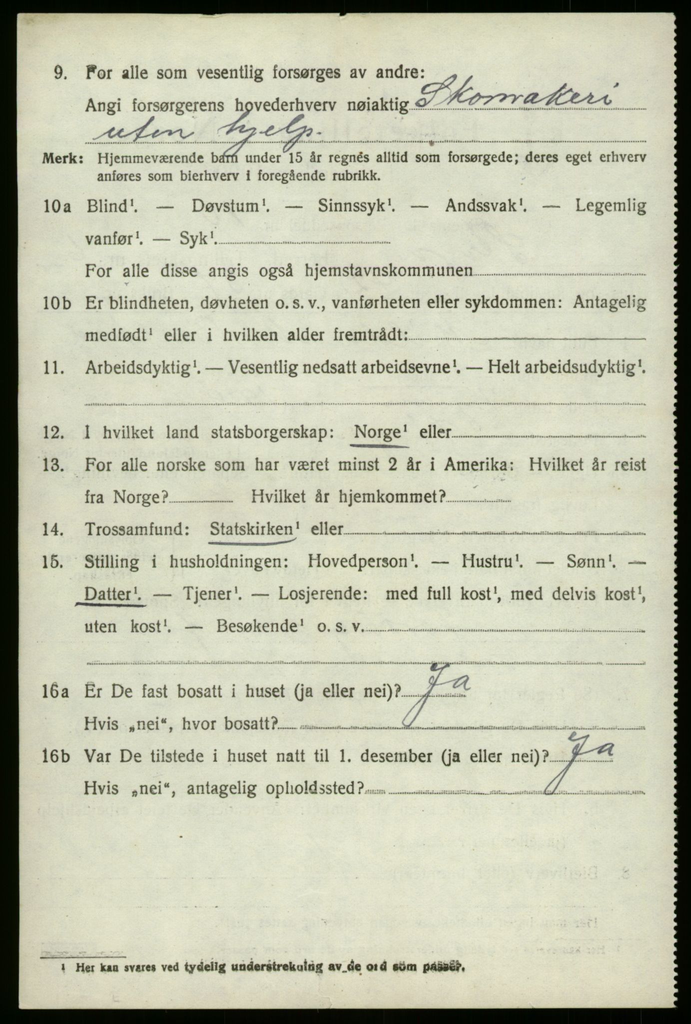 SAB, 1920 census for Stryn, 1920, p. 3221