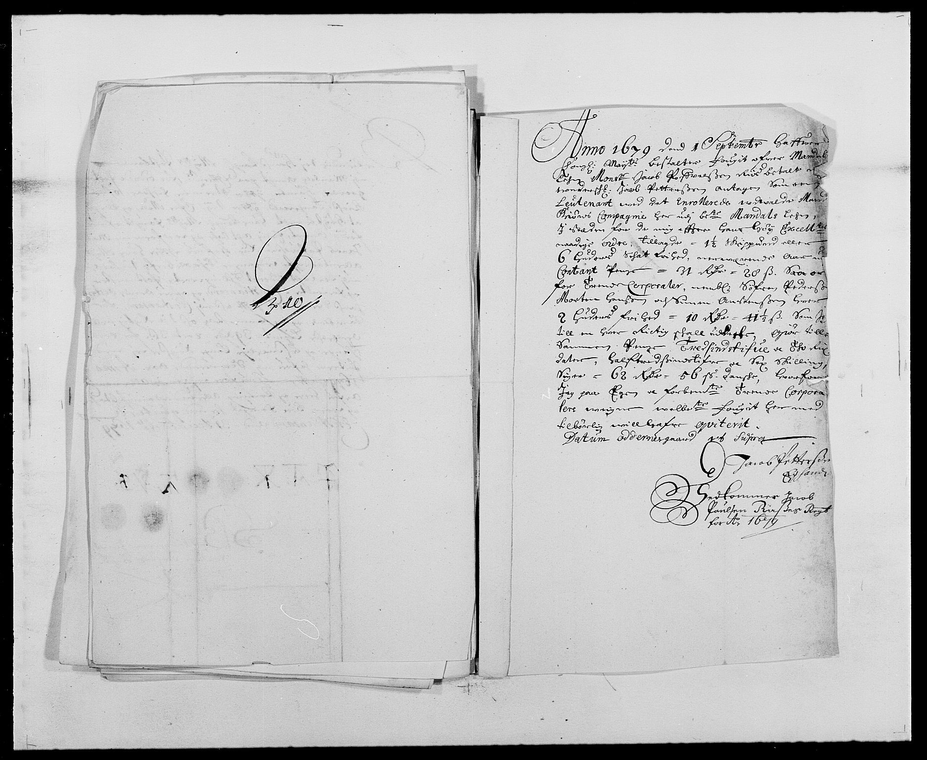 Rentekammeret inntil 1814, Reviderte regnskaper, Fogderegnskap, RA/EA-4092/R42/L2540: Mandal fogderi, 1676-1680, p. 191