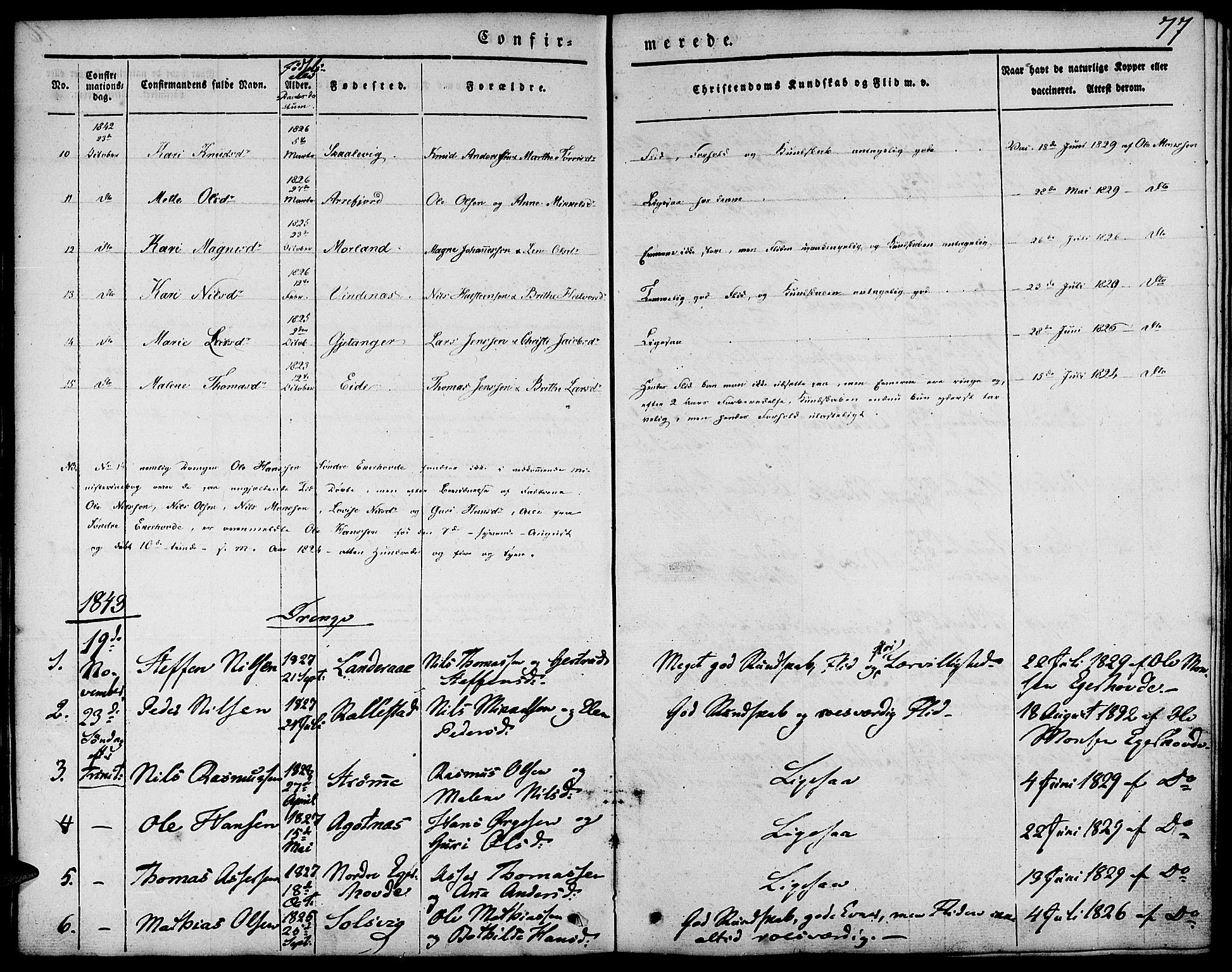 Fjell sokneprestembete, SAB/A-75301/H/Haa: Parish register (official) no. A 1, 1835-1850, p. 77