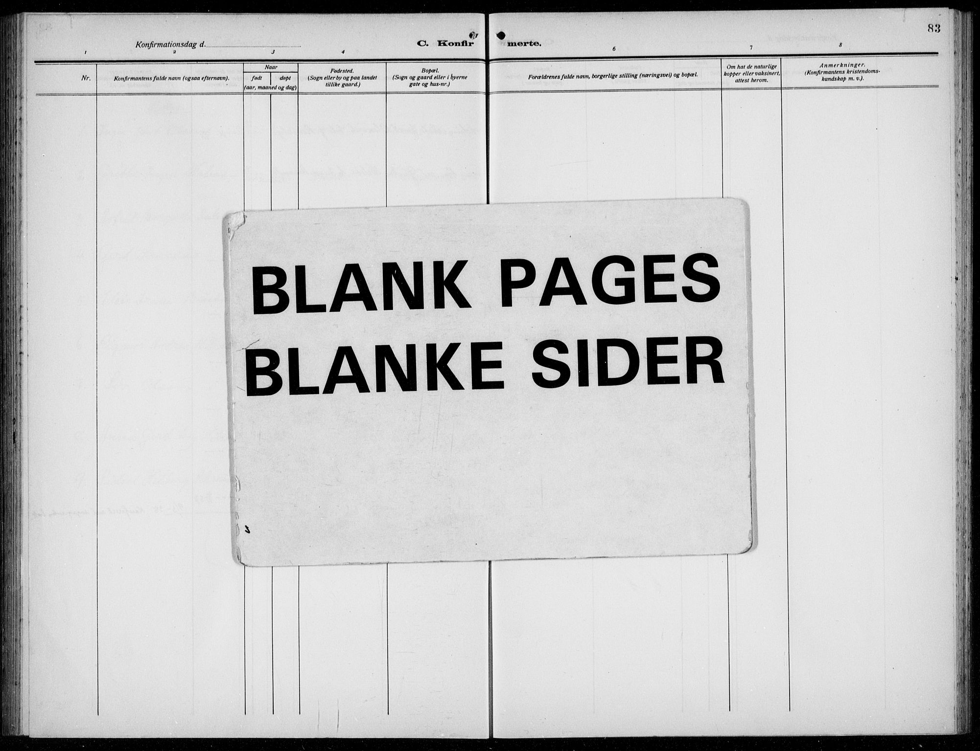 Mariakirken Sokneprestembete, AV/SAB-A-76901/H/Hab/L0010: Parish register (copy) no. A 10, 1920-1937, p. 83