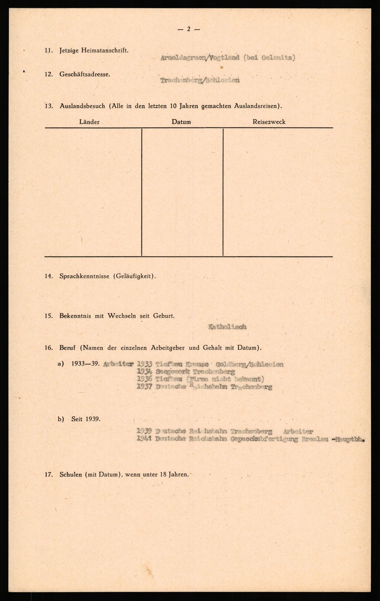 Forsvaret, Forsvarets overkommando II, AV/RA-RAFA-3915/D/Db/L0034: CI Questionaires. Tyske okkupasjonsstyrker i Norge. Tyskere., 1945-1946, p. 291