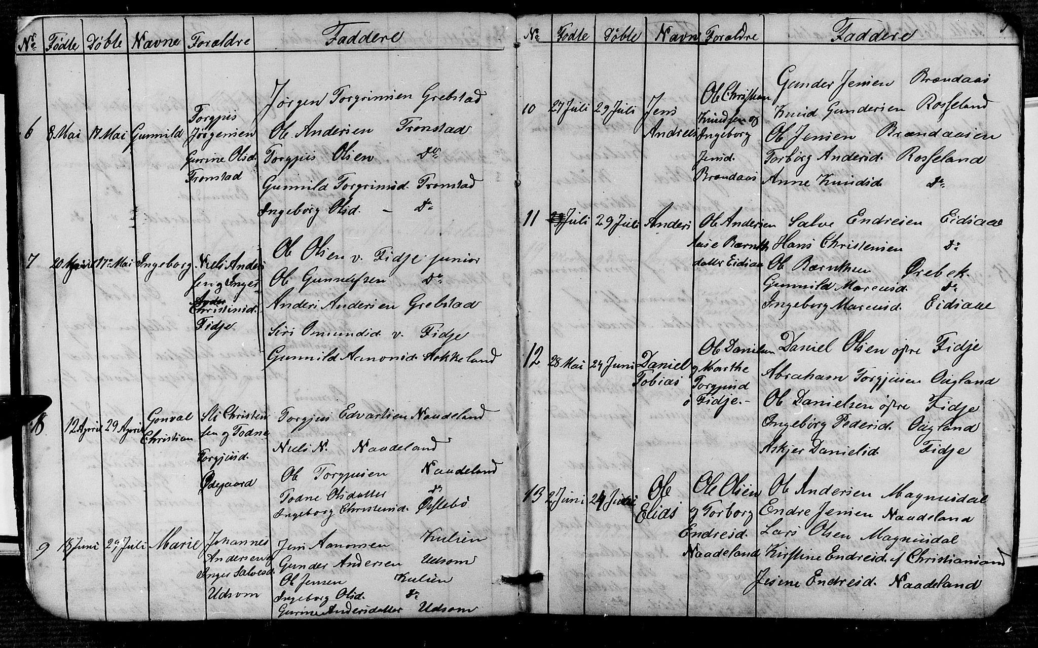 Søgne sokneprestkontor, AV/SAK-1111-0037/F/Fb/Fba/L0002: Parish register (copy) no. B 2, 1848-1873, p. 5