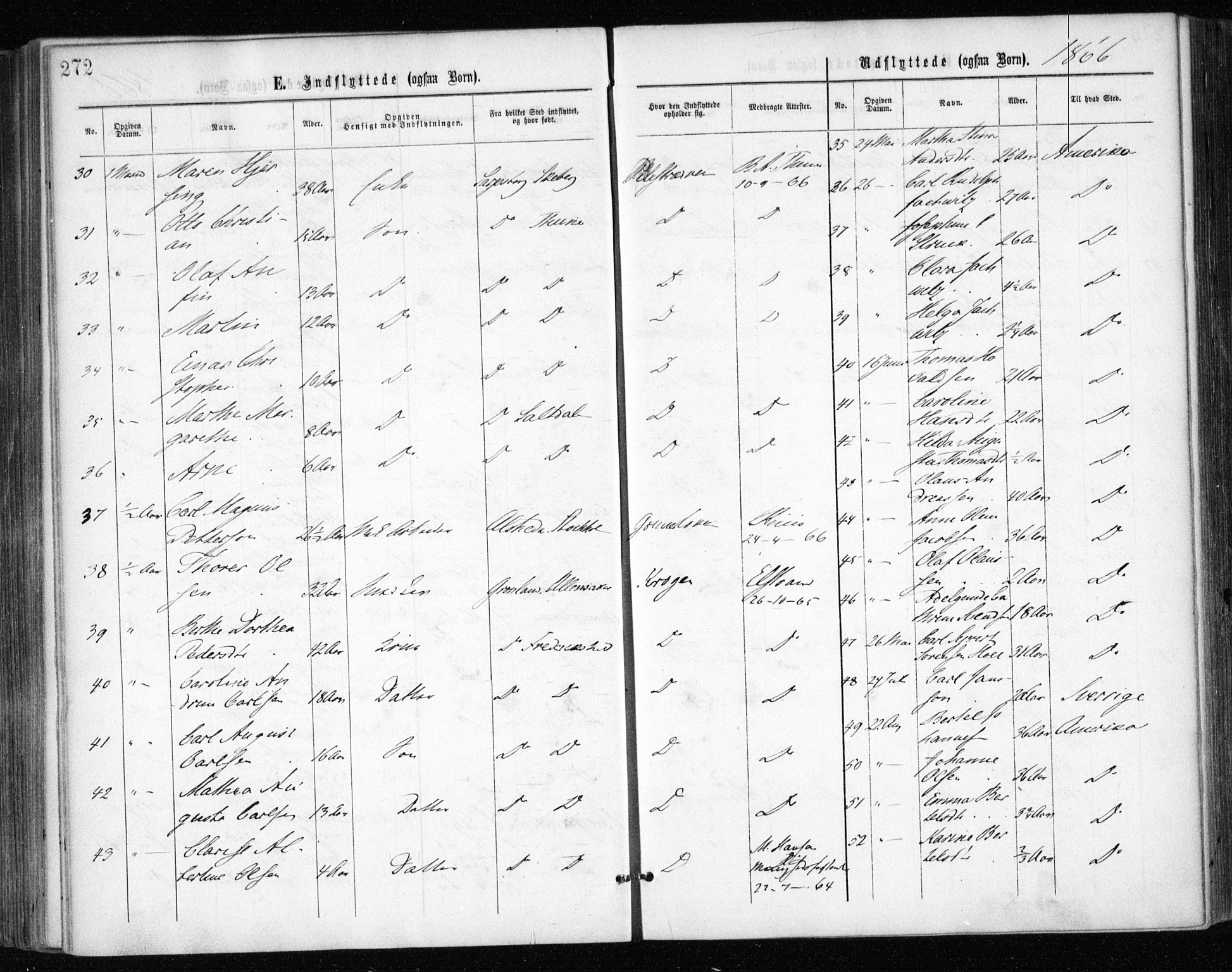 Gamle Aker prestekontor Kirkebøker, AV/SAO-A-10617a/F/L0003: Parish register (official) no. 3, 1865-1873, p. 272