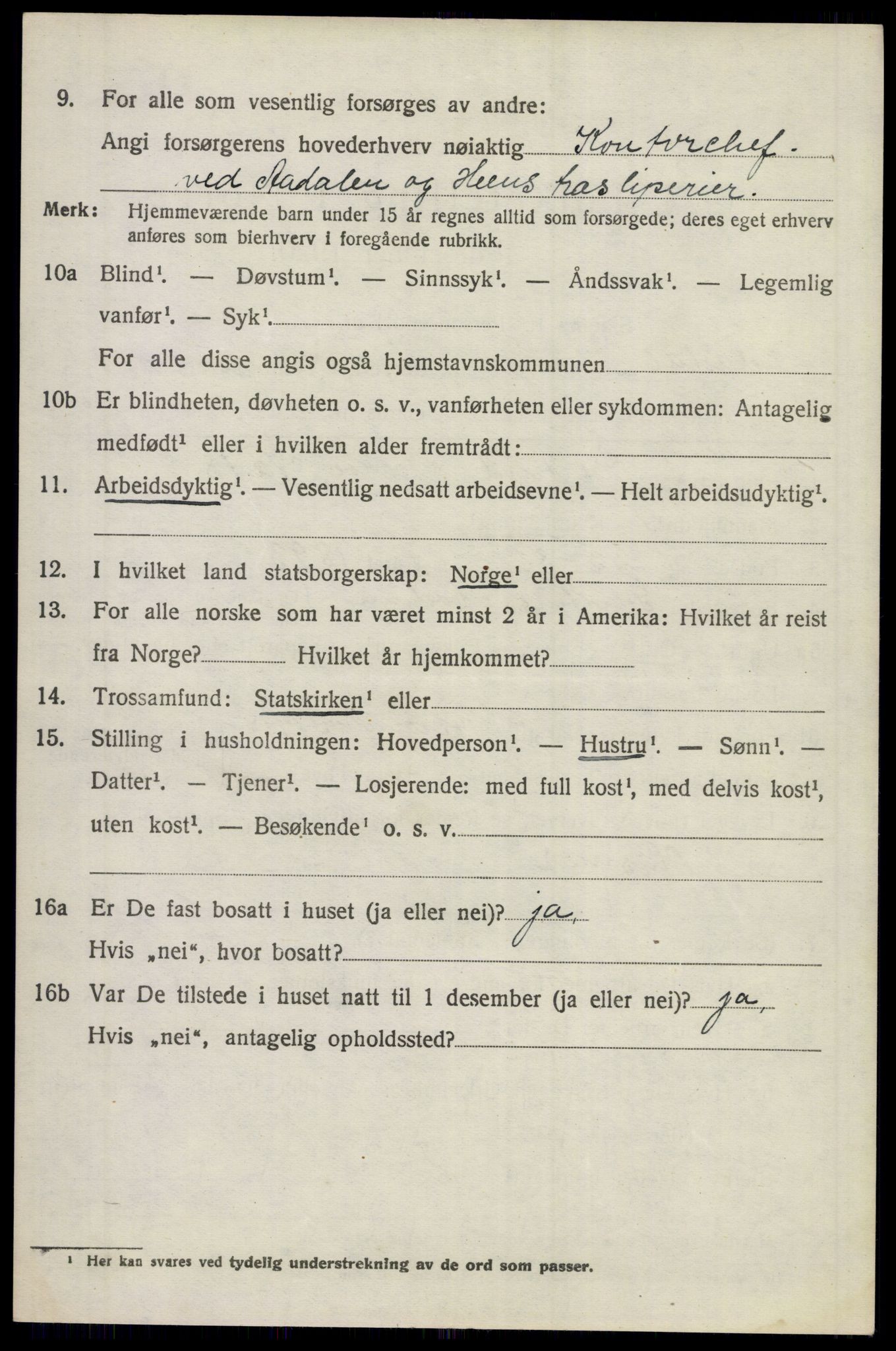 SAKO, 1920 census for Ådal, 1920, p. 1351