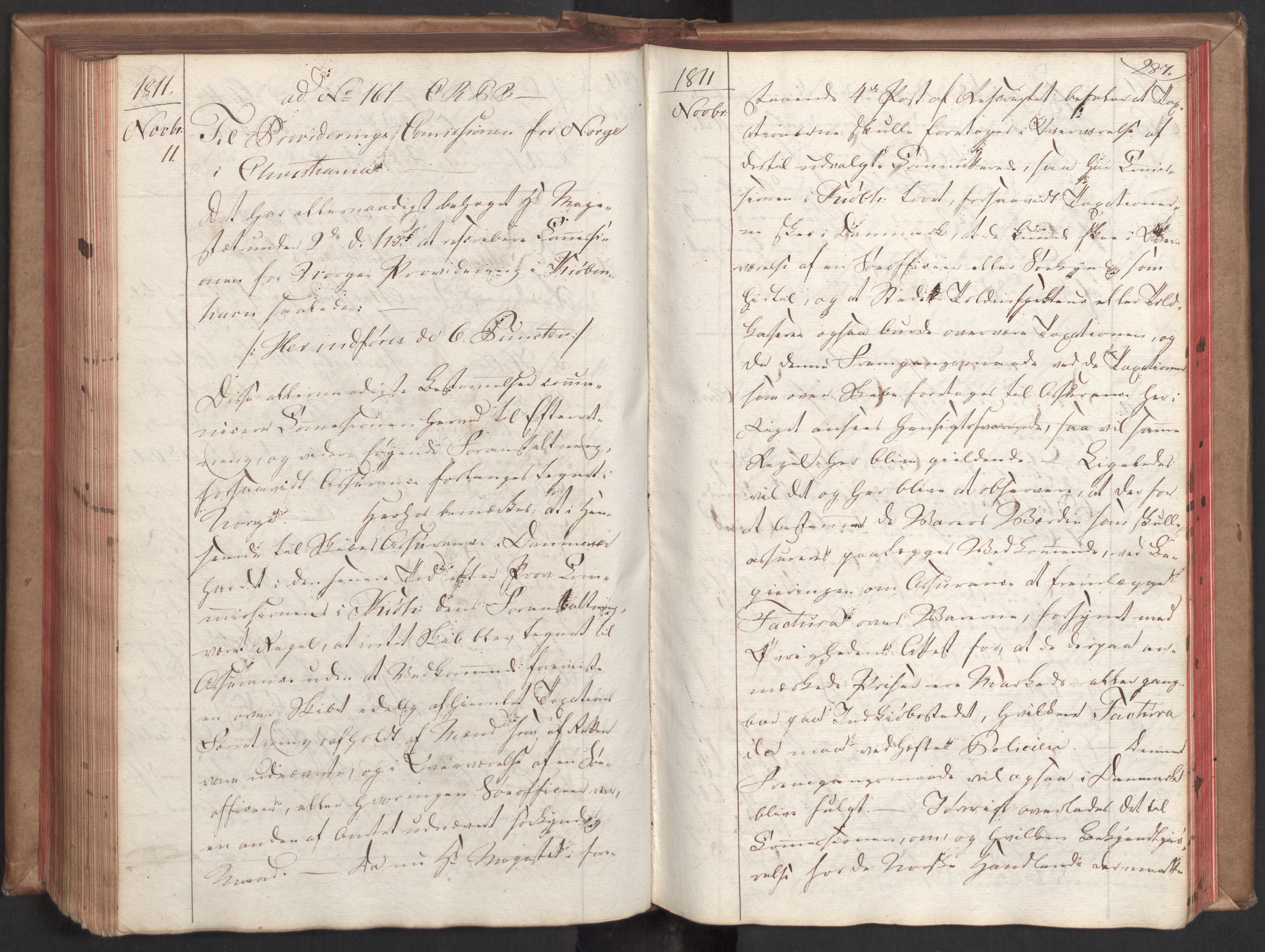 Stattholderembetet 1810-1814, 2. kontor (Kontor B), AV/RA-EA-5432/Bc/L0001: Korrespondanseprotokoll, 1810-1812, p. 286b-287a
