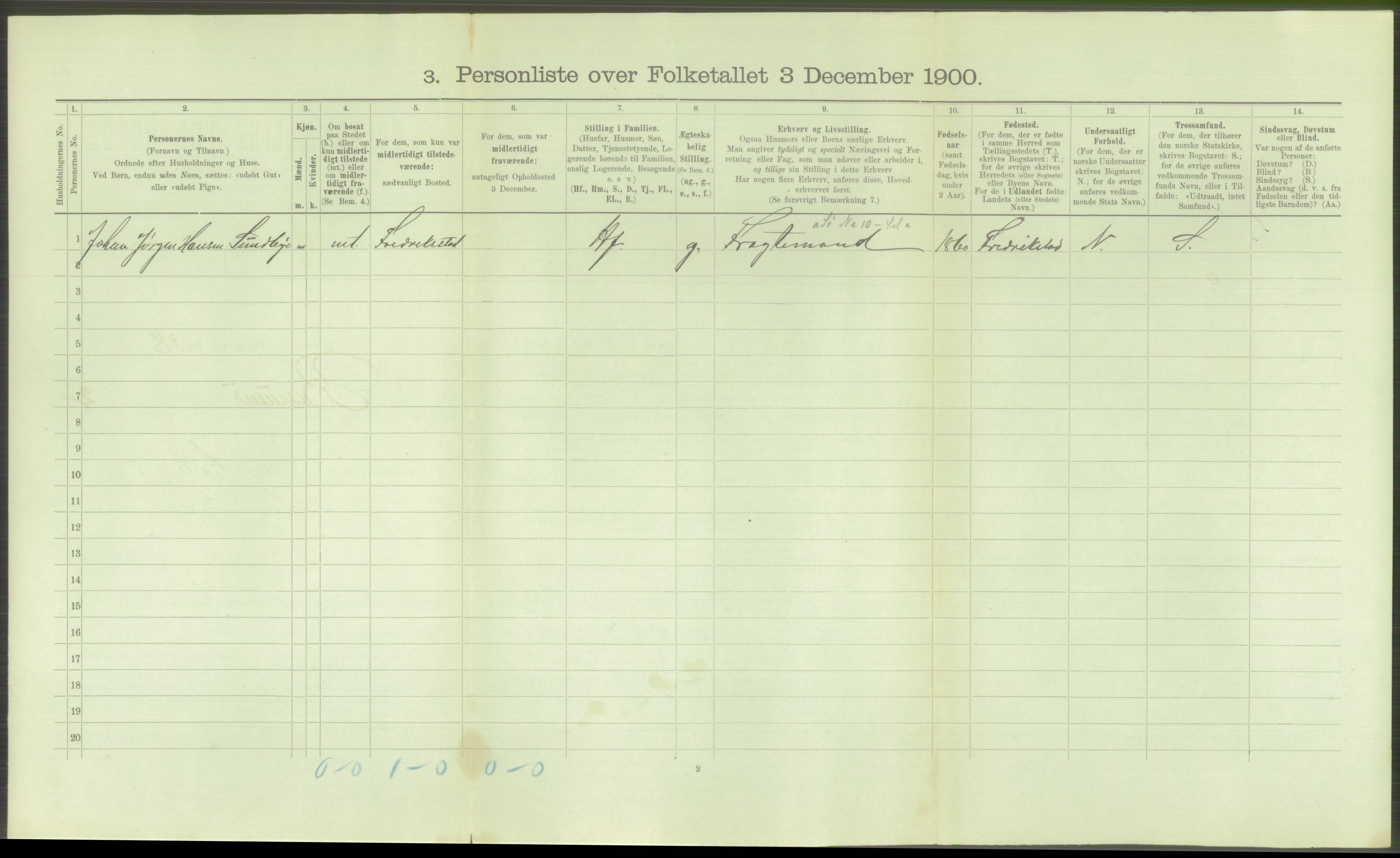 RA, 1900 Census - ship lists from ships in Norwegian harbours, harbours abroad and at sea, 1900, p. 3522