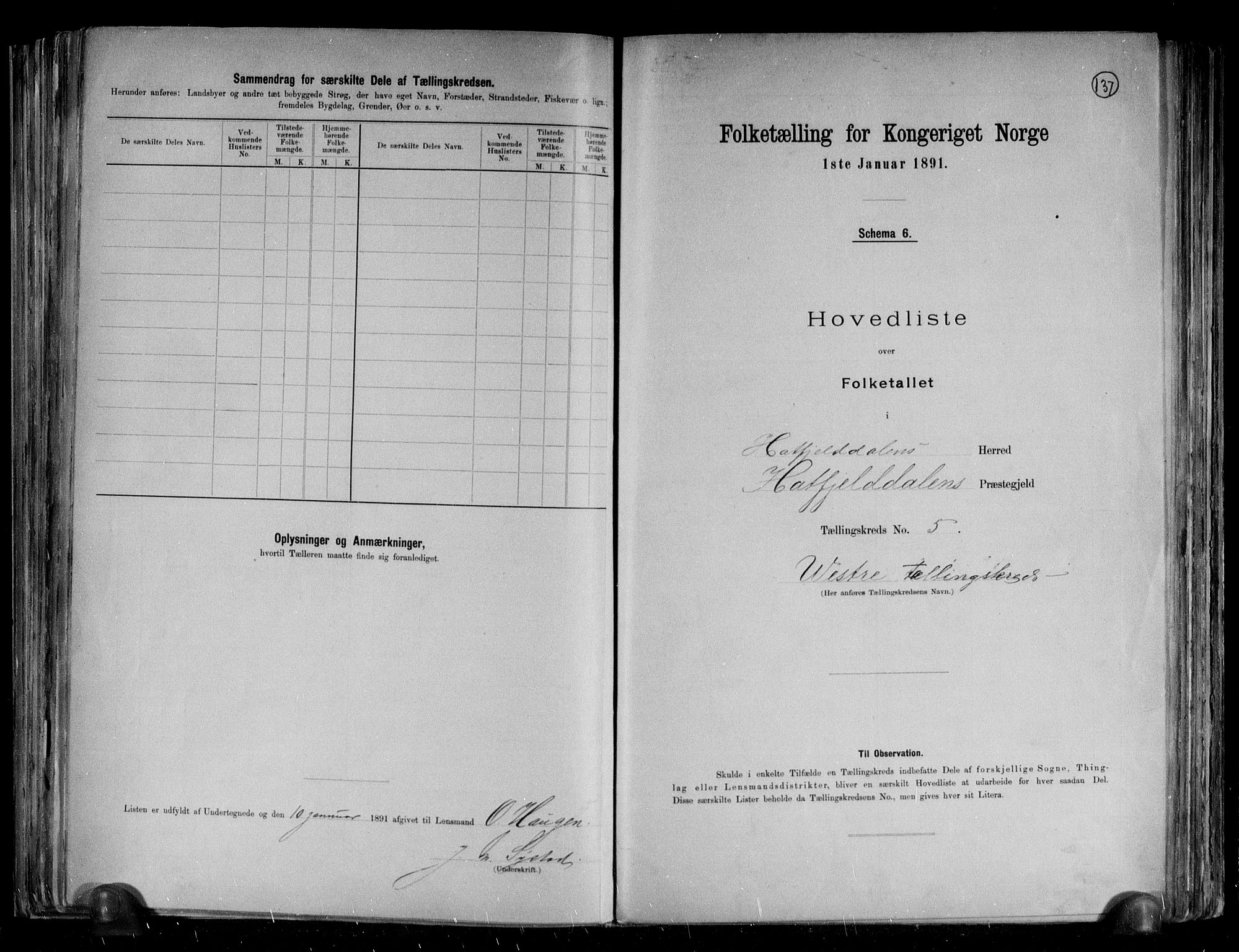 RA, 1891 census for 1826 Hattfjelldal, 1891, p. 12