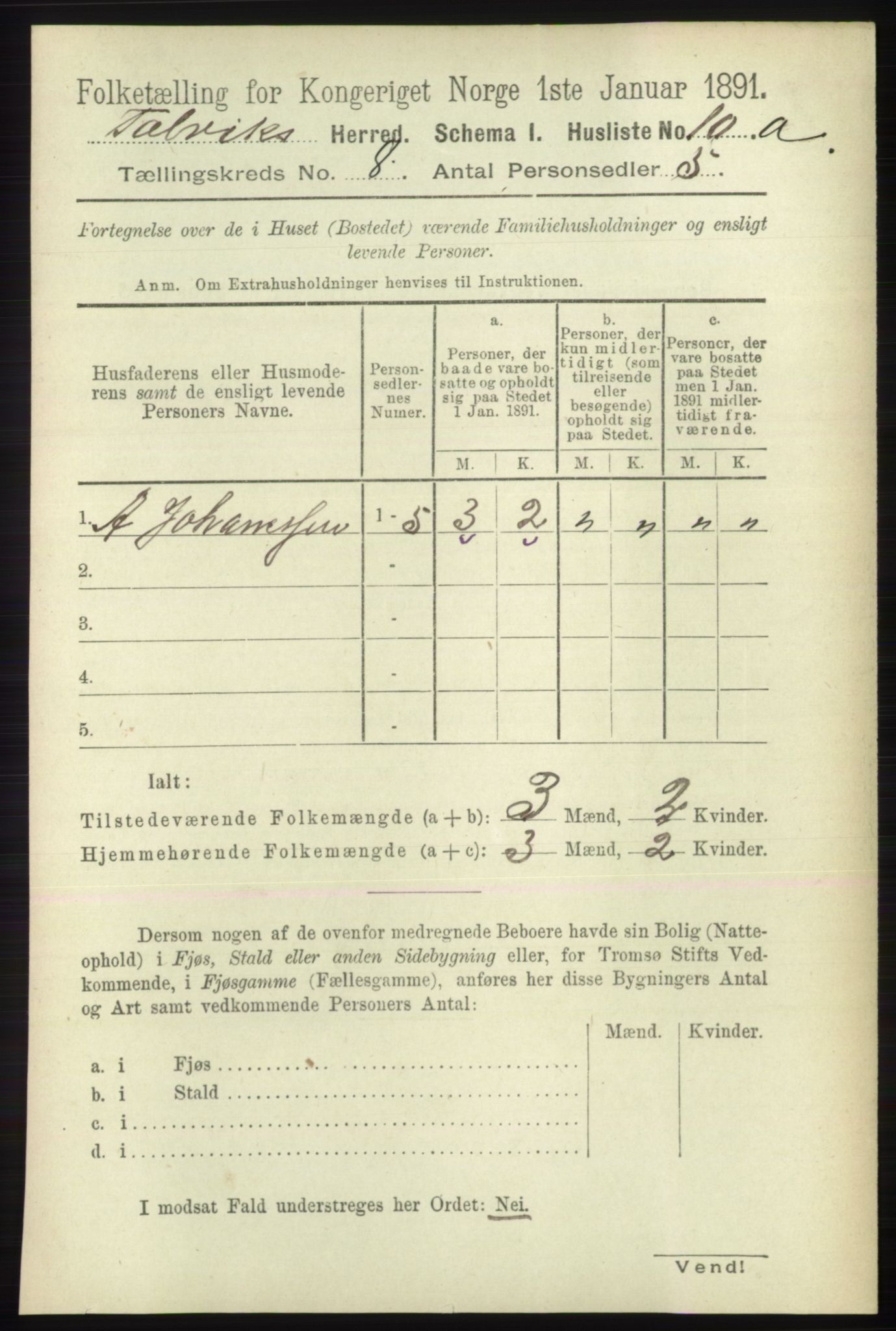 RA, 1891 census for 2013 Talvik, 1891, p. 2045
