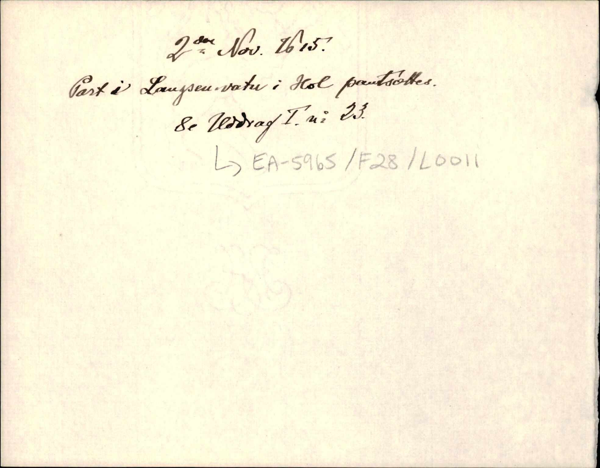 Riksarkivets diplomsamling, AV/RA-EA-5965/F35/F35d/L0002: Innlånte diplomer, seddelregister, 1592-1620, p. 685