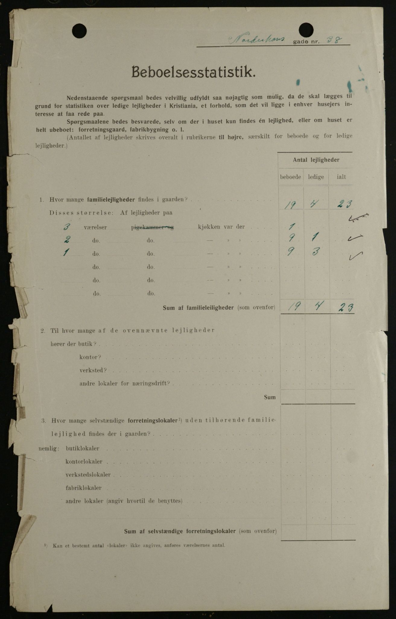 OBA, Municipal Census 1908 for Kristiania, 1908, p. 65615