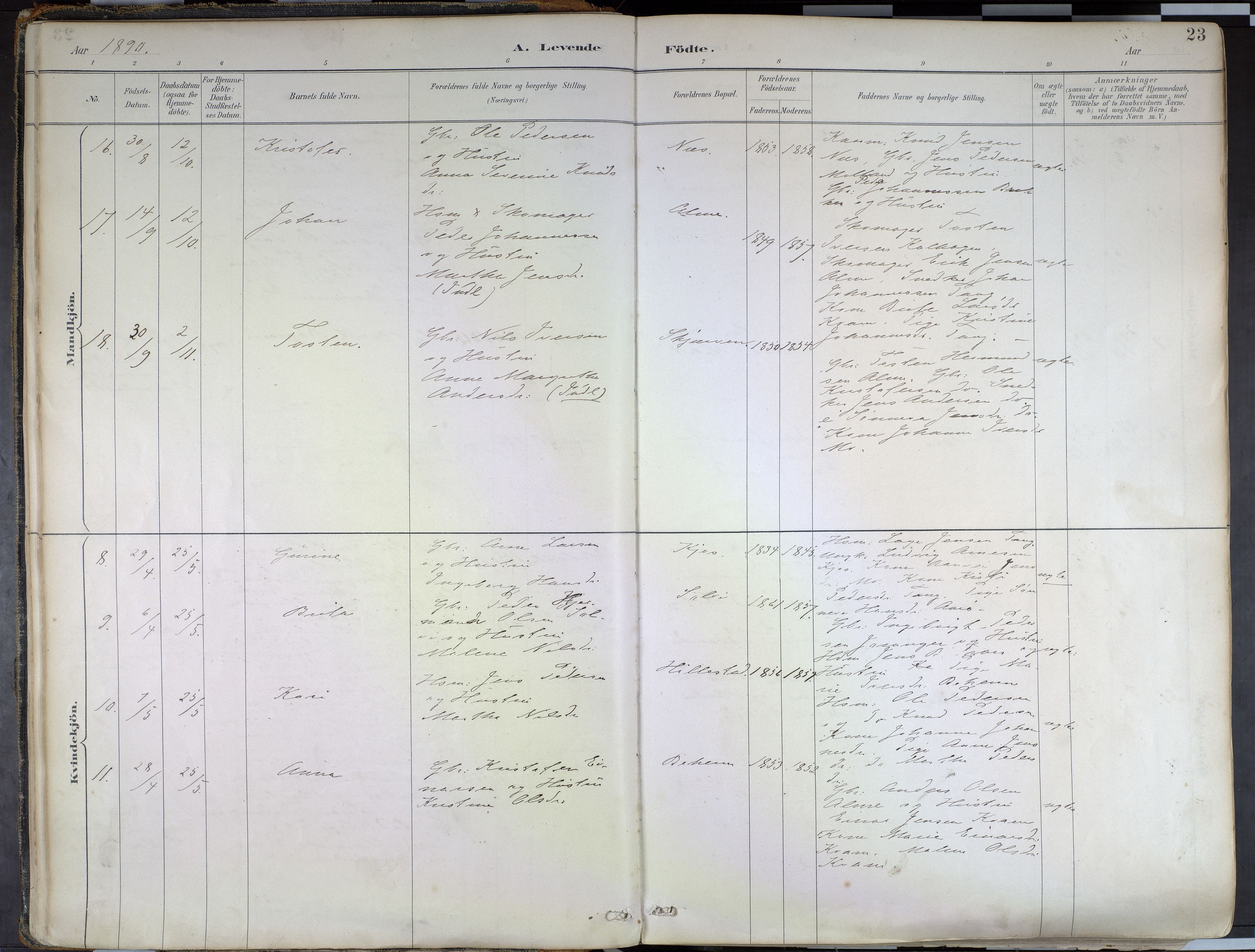 Hafslo sokneprestembete, AV/SAB-A-80301/H/Haa/Haab/L0001: Parish register (official) no. B 1, 1886-1945, p. 23