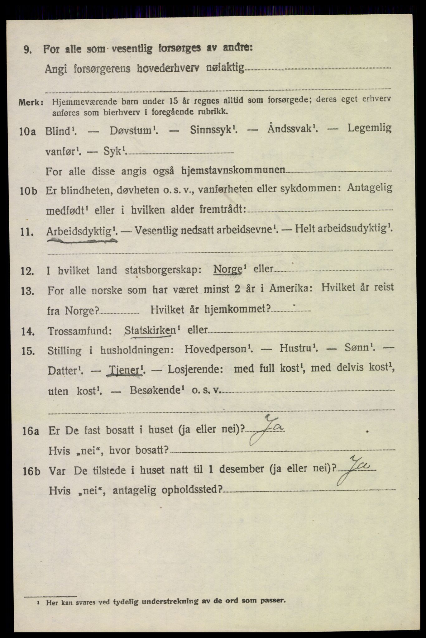 SAH, 1920 census for Trysil, 1920, p. 4662