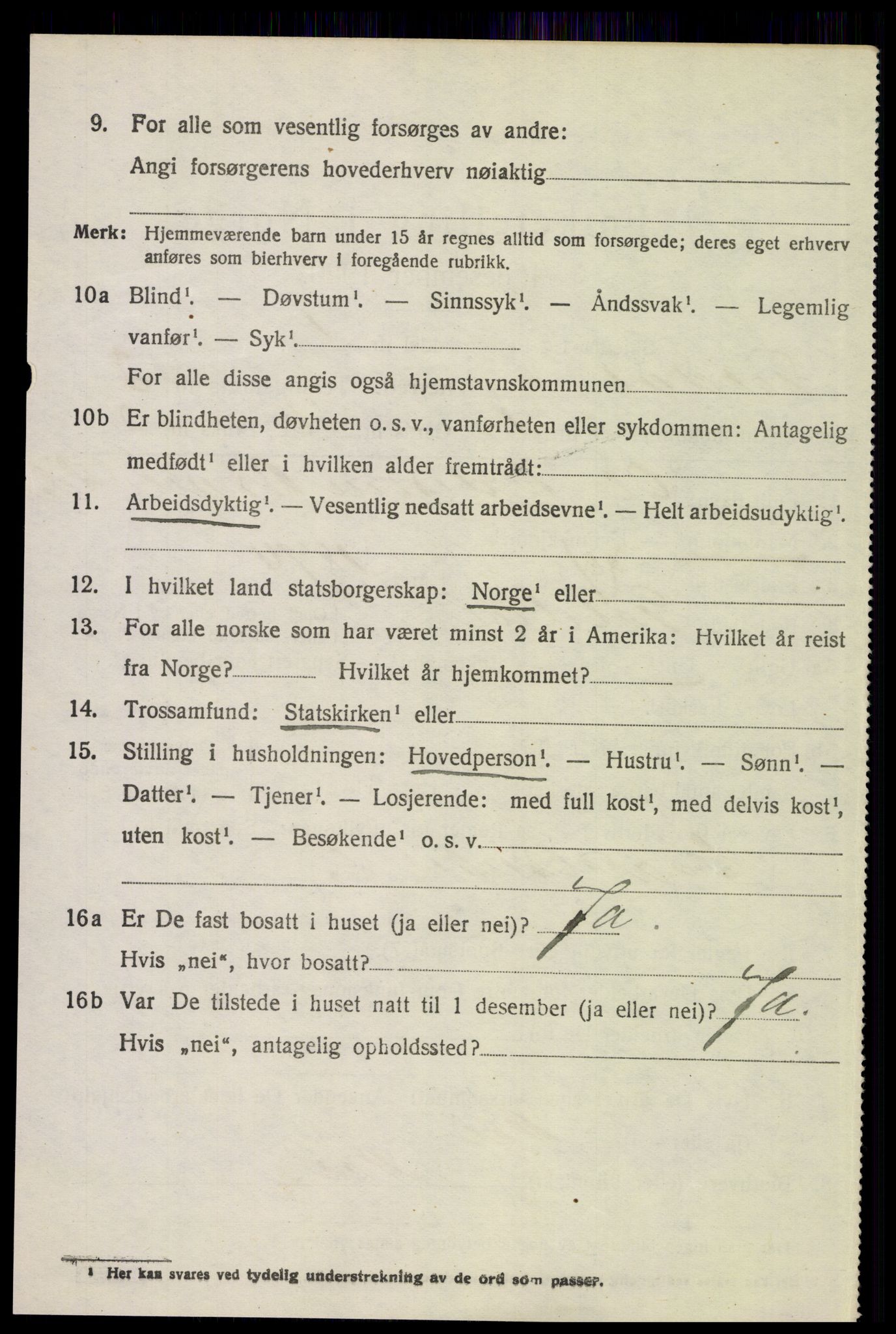 SAH, 1920 census for Folldal, 1920, p. 1448