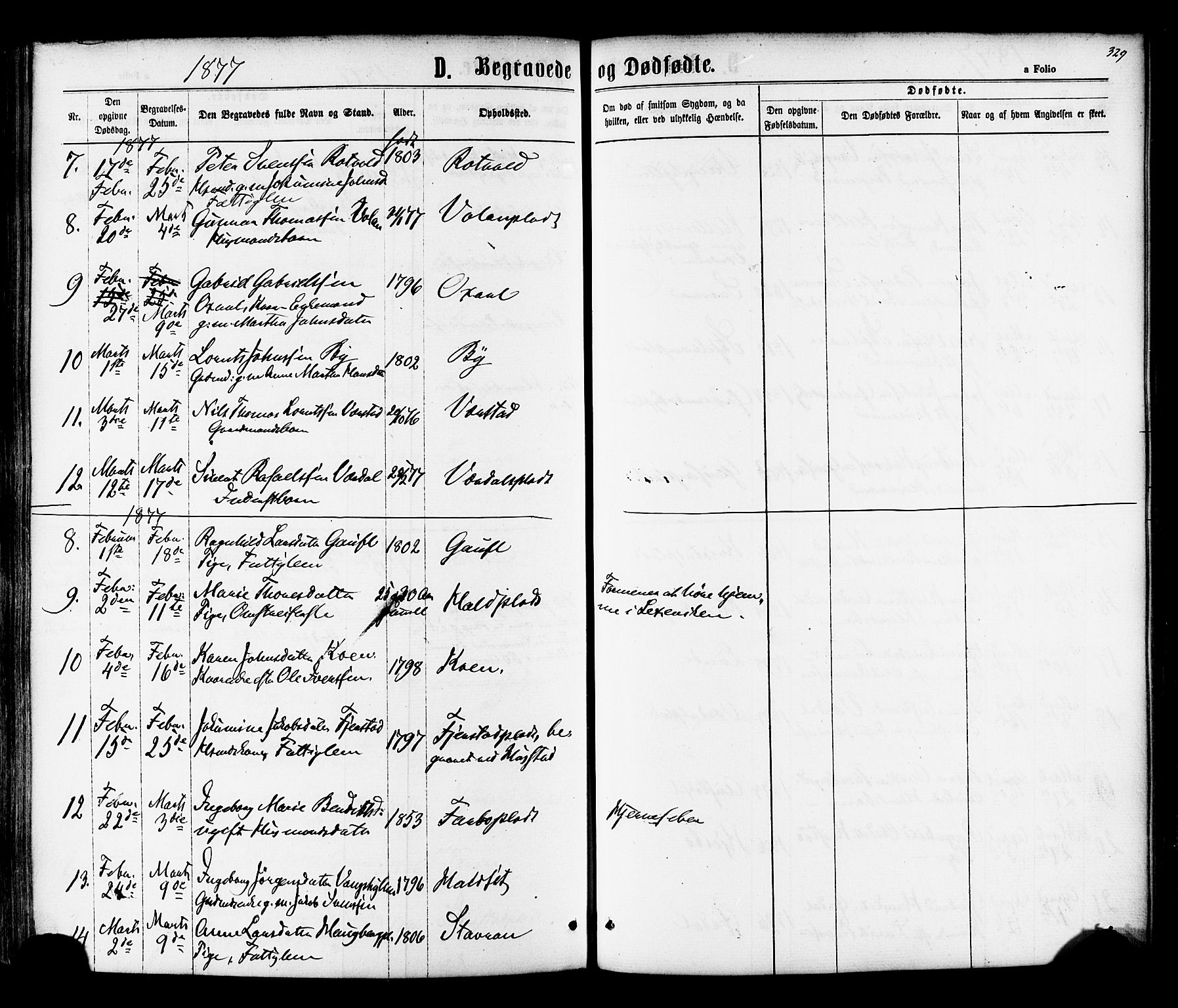 Ministerialprotokoller, klokkerbøker og fødselsregistre - Nord-Trøndelag, AV/SAT-A-1458/730/L0284: Parish register (official) no. 730A09, 1866-1878, p. 329