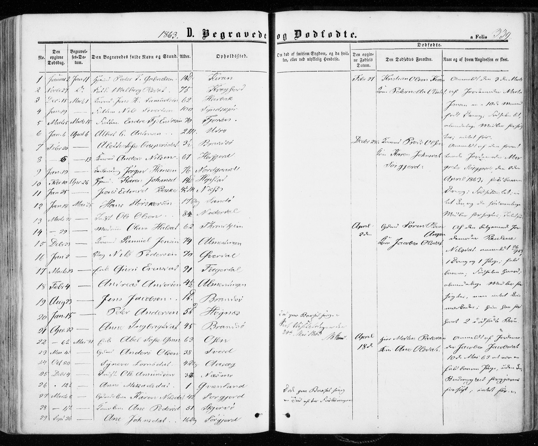 Ministerialprotokoller, klokkerbøker og fødselsregistre - Sør-Trøndelag, SAT/A-1456/657/L0705: Parish register (official) no. 657A06, 1858-1867, p. 339