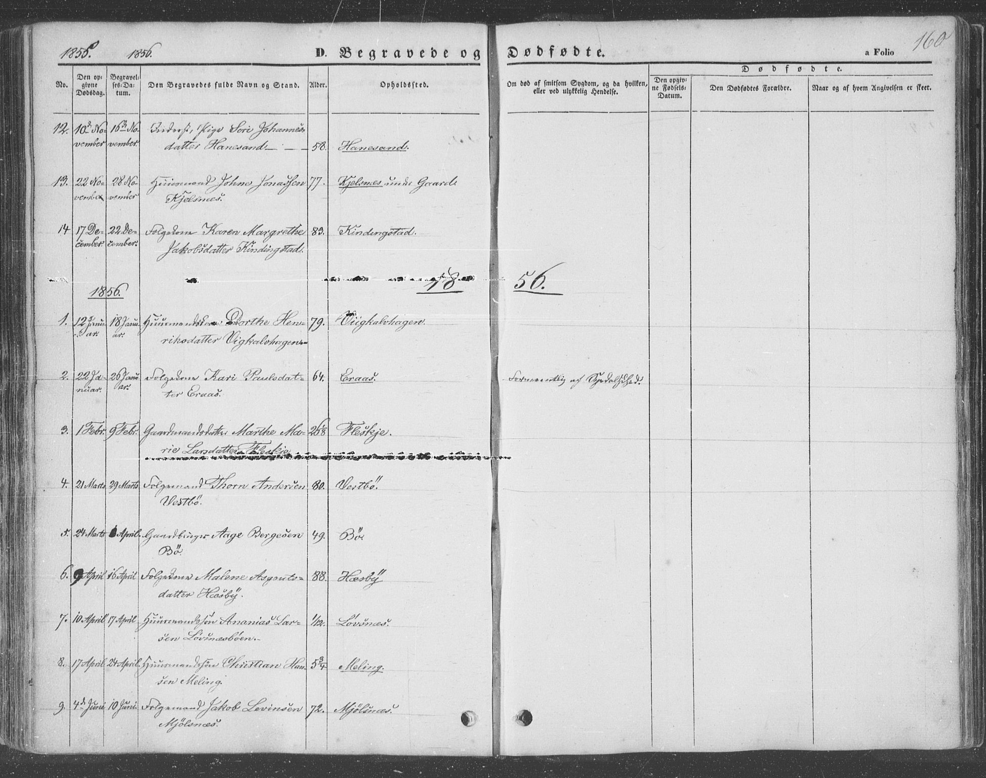 Finnøy sokneprestkontor, AV/SAST-A-101825/H/Ha/Haa/L0007: Parish register (official) no. A 7, 1847-1862, p. 160