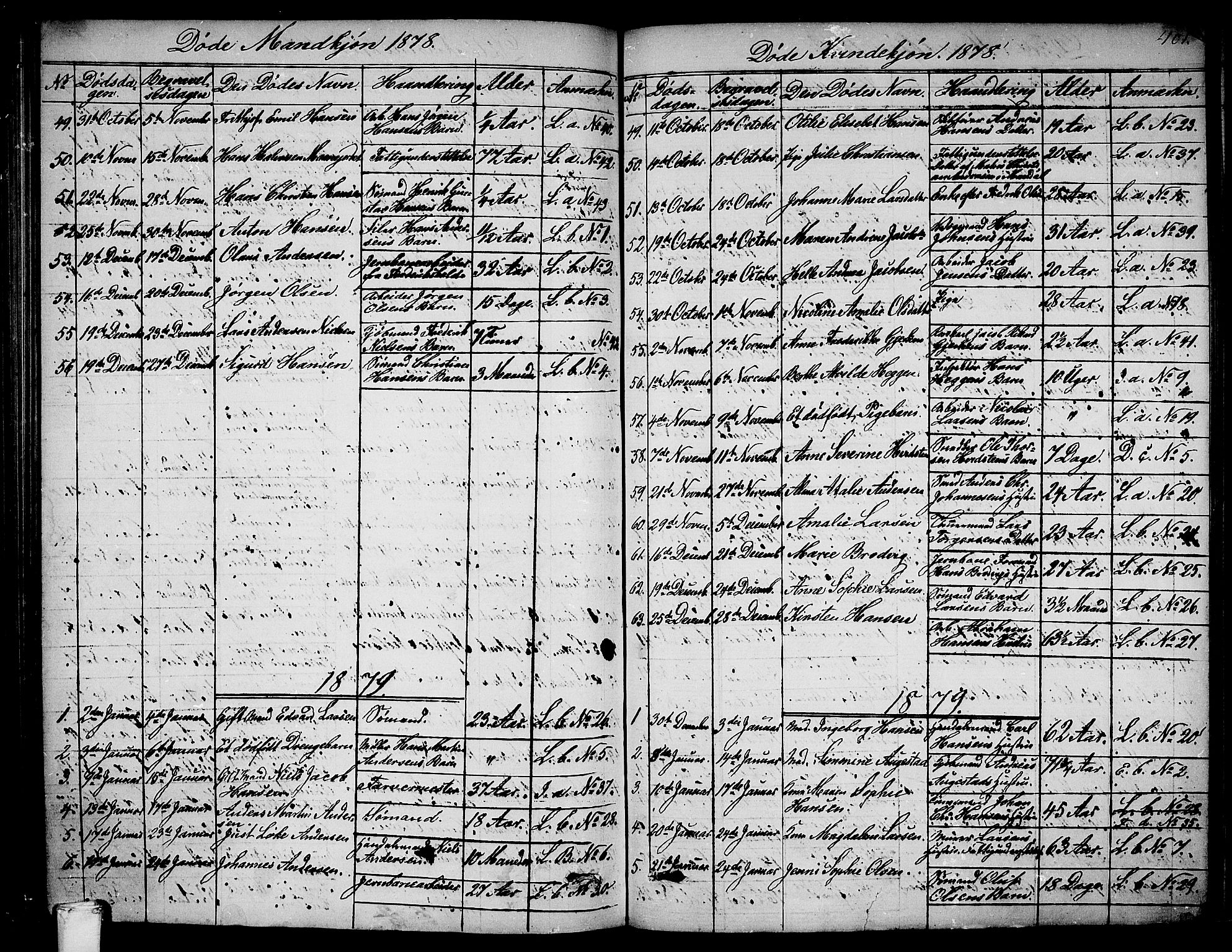 Larvik kirkebøker, AV/SAKO-A-352/G/Ga/L0004: Parish register (copy) no. I 4, 1871-1888, p. 401