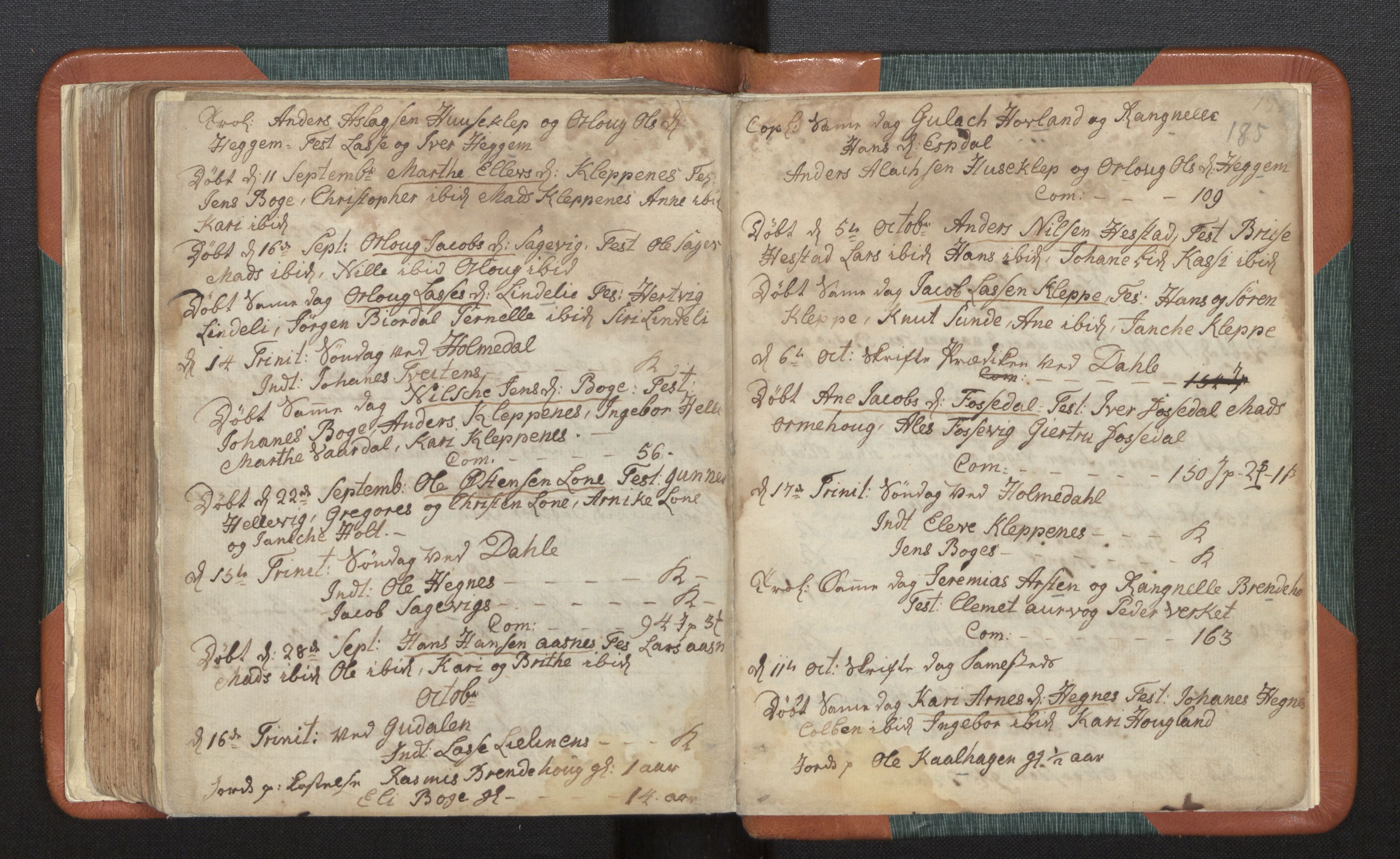 Fjaler sokneprestembete, AV/SAB-A-79801/H/Haa/Haaa/L0002: Parish register (official) no. A 2, 1779-1798, p. 185