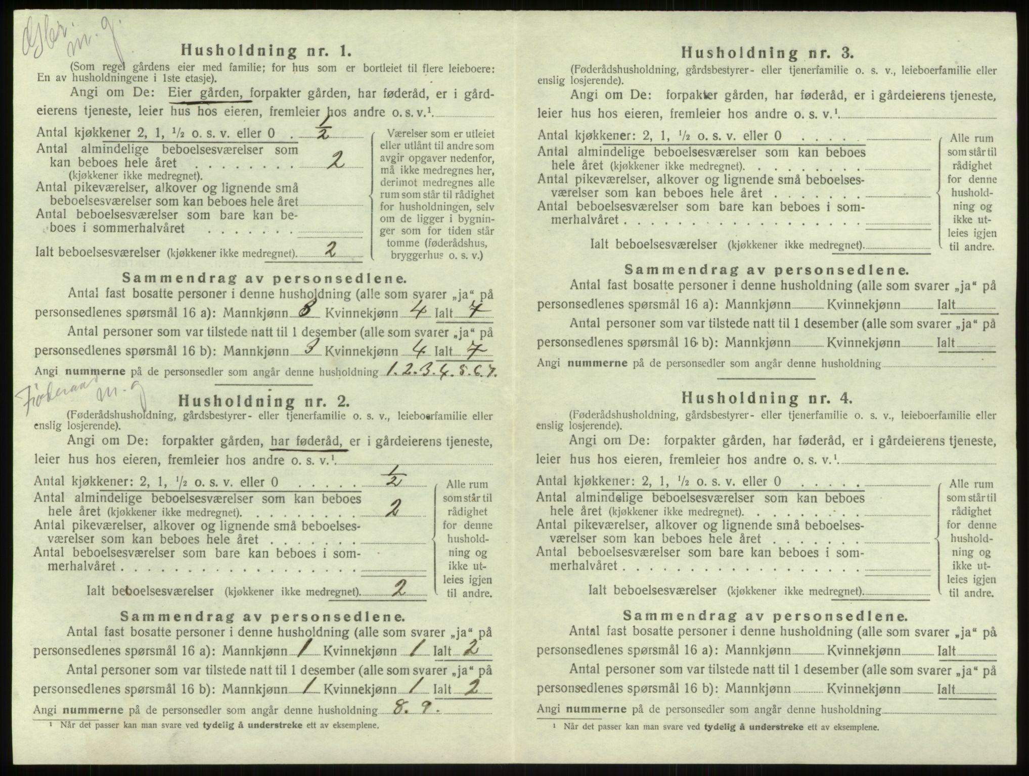 SAB, 1920 census for Haus, 1920, p. 108