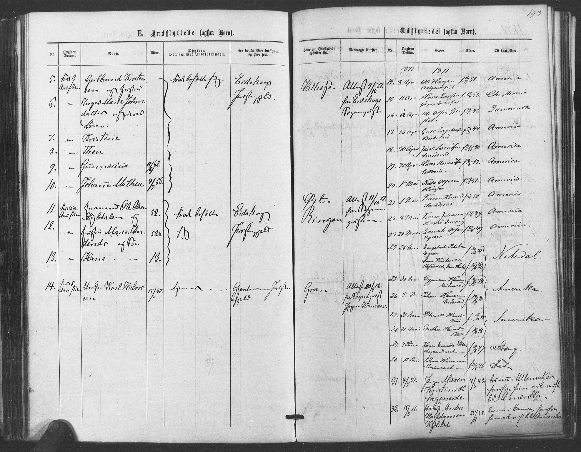 Sørum prestekontor Kirkebøker, AV/SAO-A-10303/F/Fa/L0006: Parish register (official) no. I 6, 1864-1877, p. 193