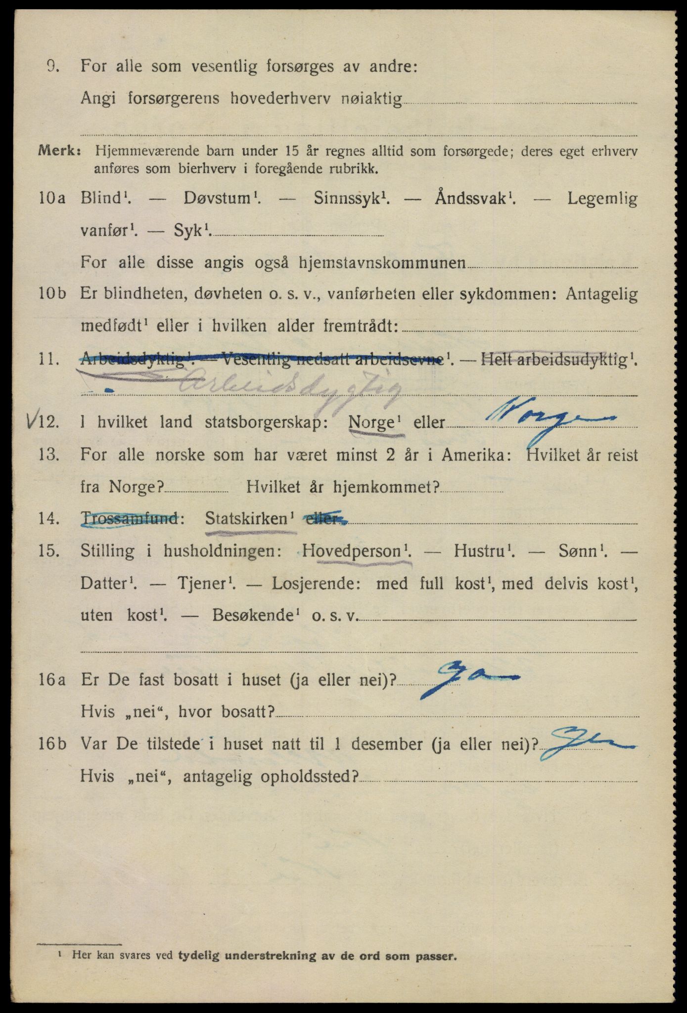 SAO, 1920 census for Kristiania, 1920, p. 237046