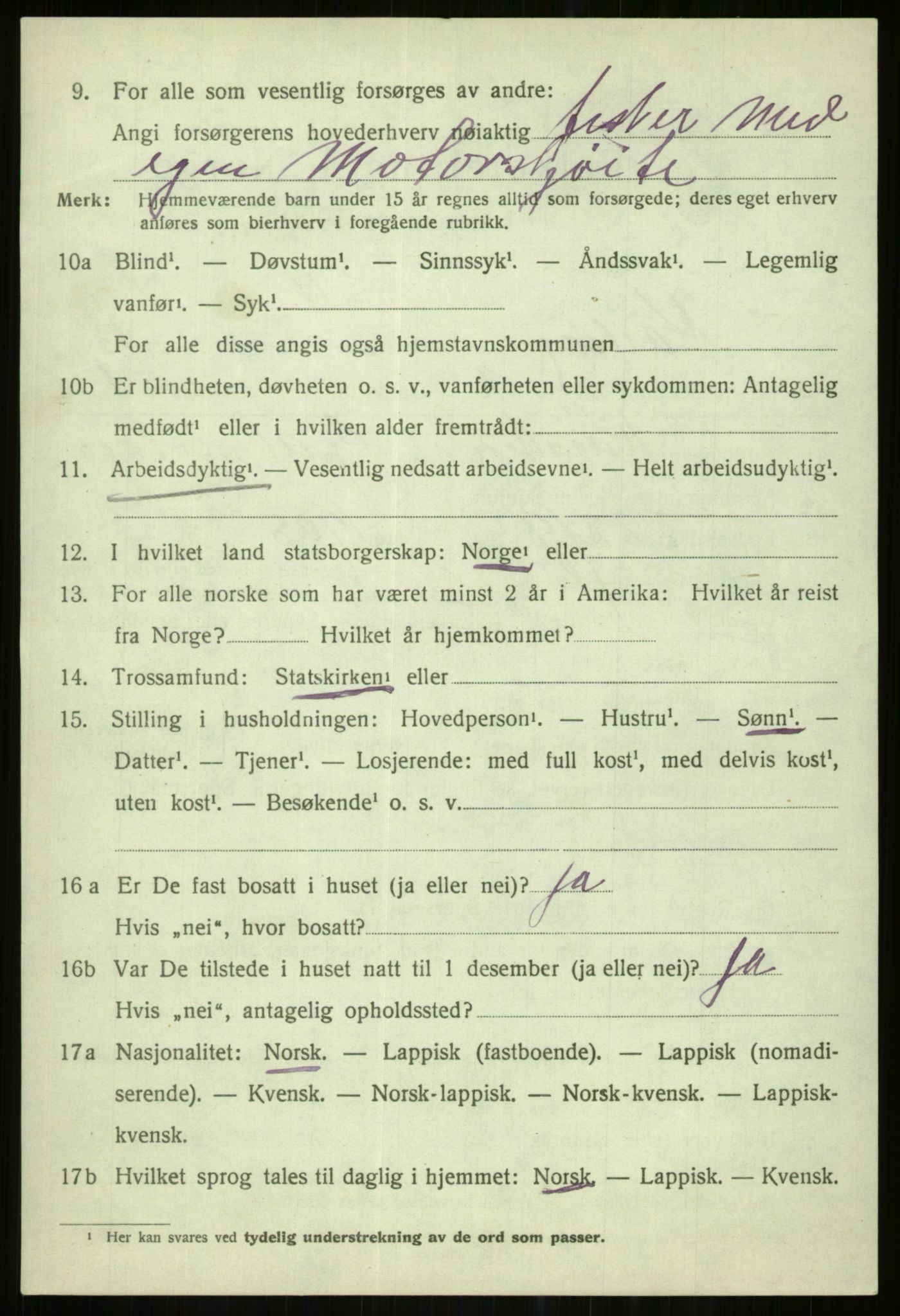 SATØ, 1920 census for Karlsøy, 1920, p. 4473
