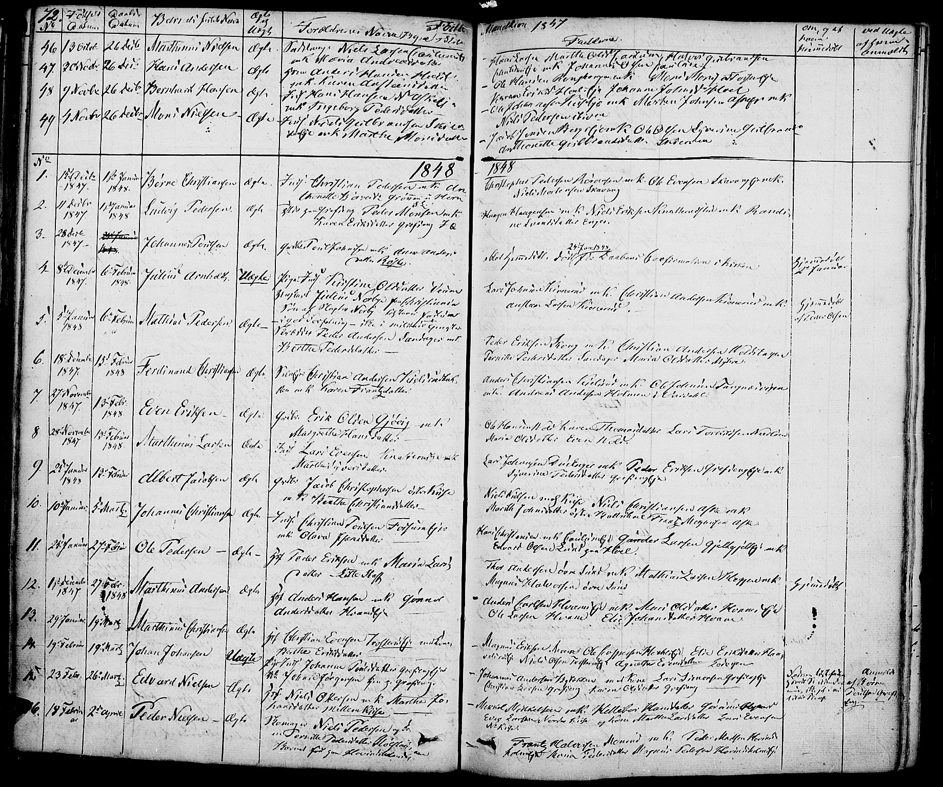 Nes prestekontor, Hedmark, SAH/PREST-020/K/Ka/L0003: Parish register (official) no. 3, 1827-1851, p. 72