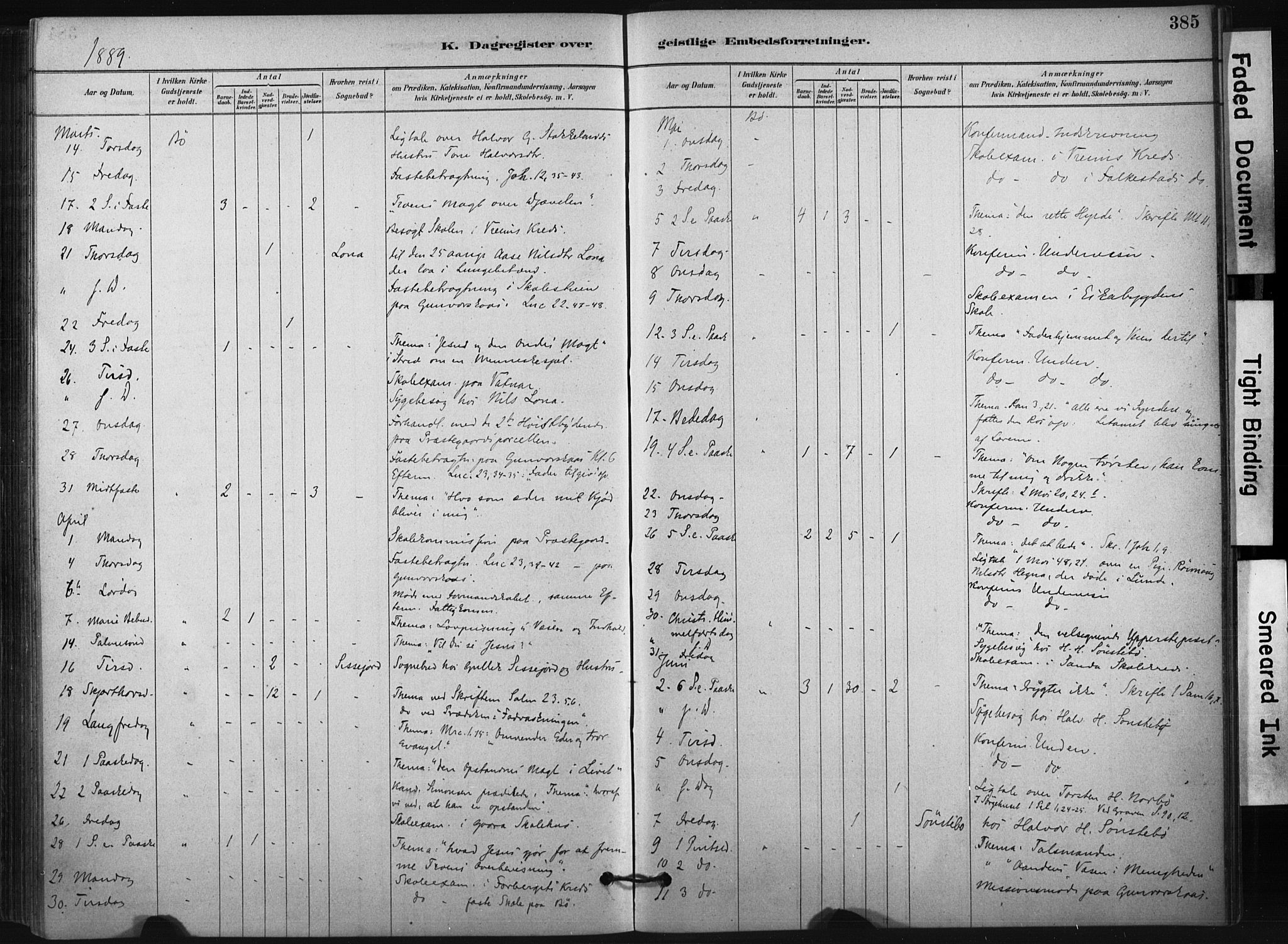 Bø kirkebøker, AV/SAKO-A-257/F/Fa/L0010: Parish register (official) no. 10, 1880-1892, p. 385