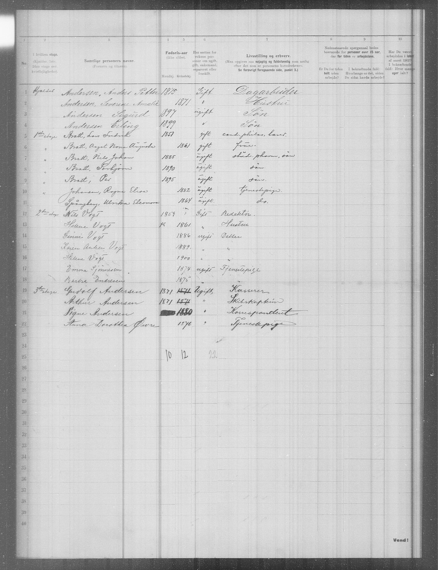 OBA, Municipal Census 1902 for Kristiania, 1902, p. 10479