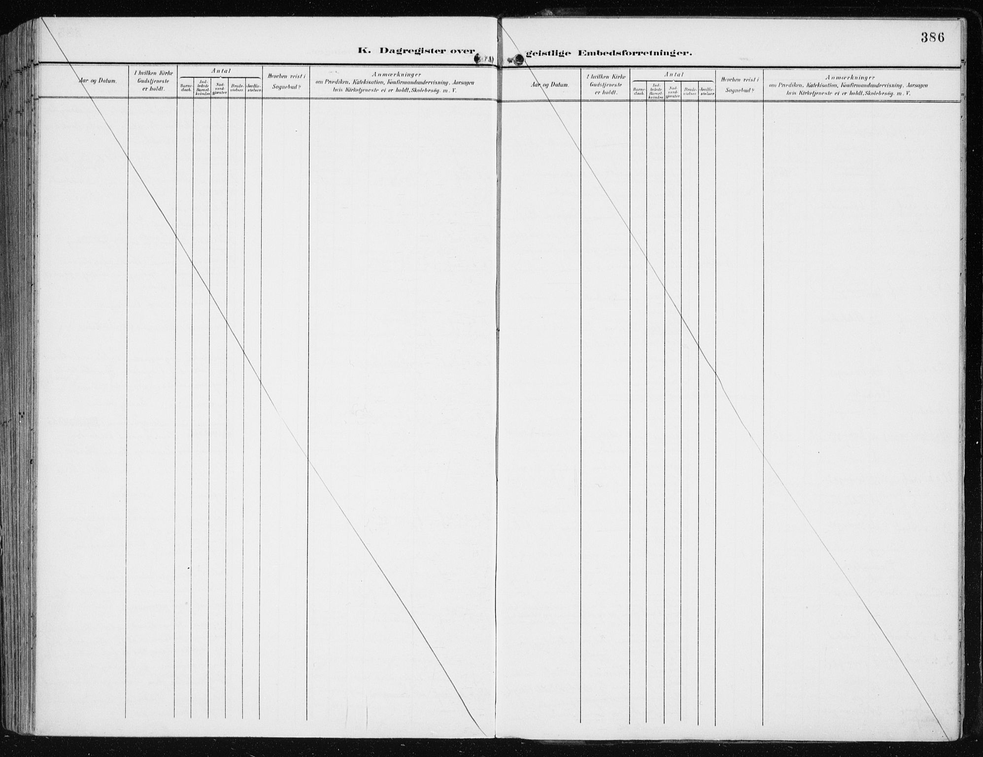 Evanger sokneprestembete, SAB/A-99924: Parish register (official) no. A  3, 1900-1930, p. 386