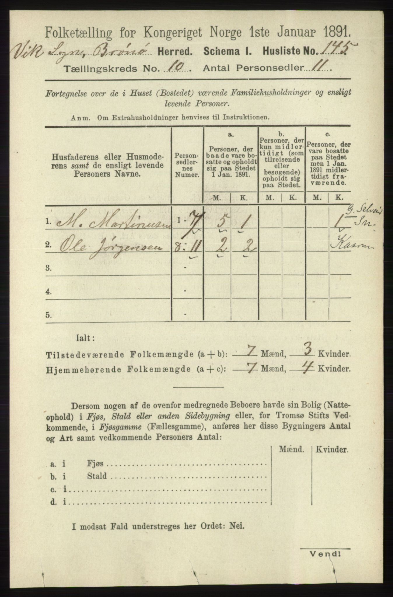 RA, 1891 census for 1814 Brønnøy, 1891, p. 5714