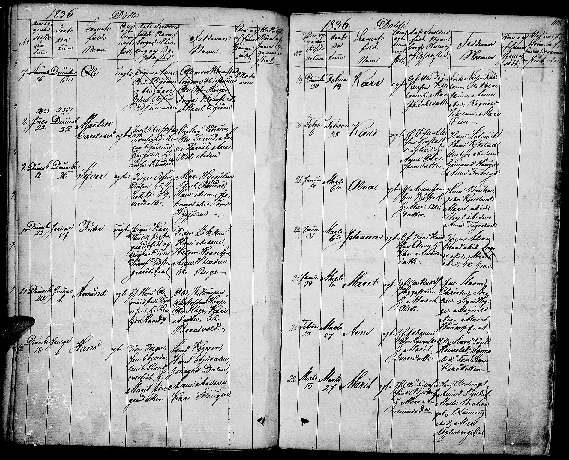 Fron prestekontor, AV/SAH-PREST-078/H/Ha/Haa/L0003: Parish register (official) no. 3, 1828-1838, p. 108