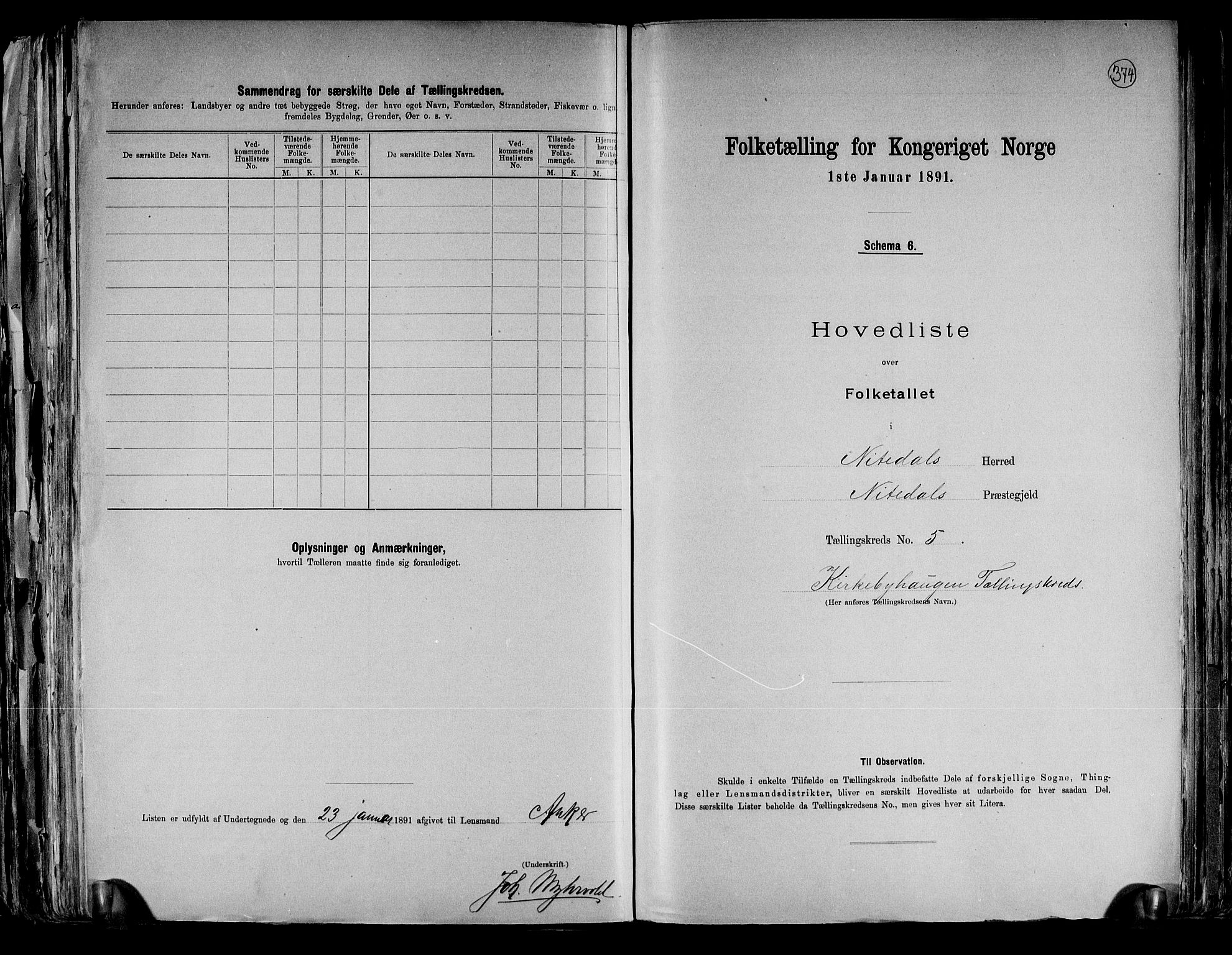 RA, 1891 census for 0233 Nittedal, 1891, p. 15