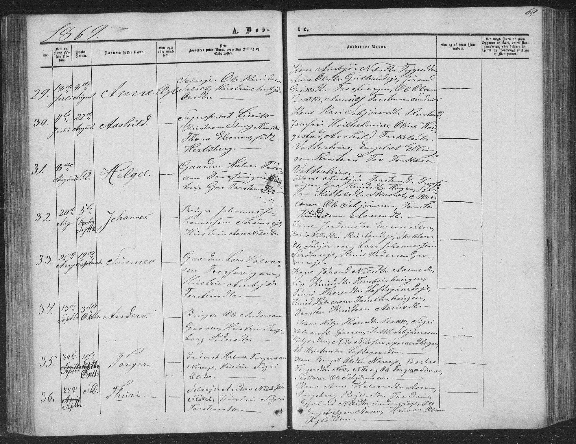 Nore kirkebøker, AV/SAKO-A-238/F/Fa/L0002: Parish register (official) no. I 2, 1856-1871, p. 69