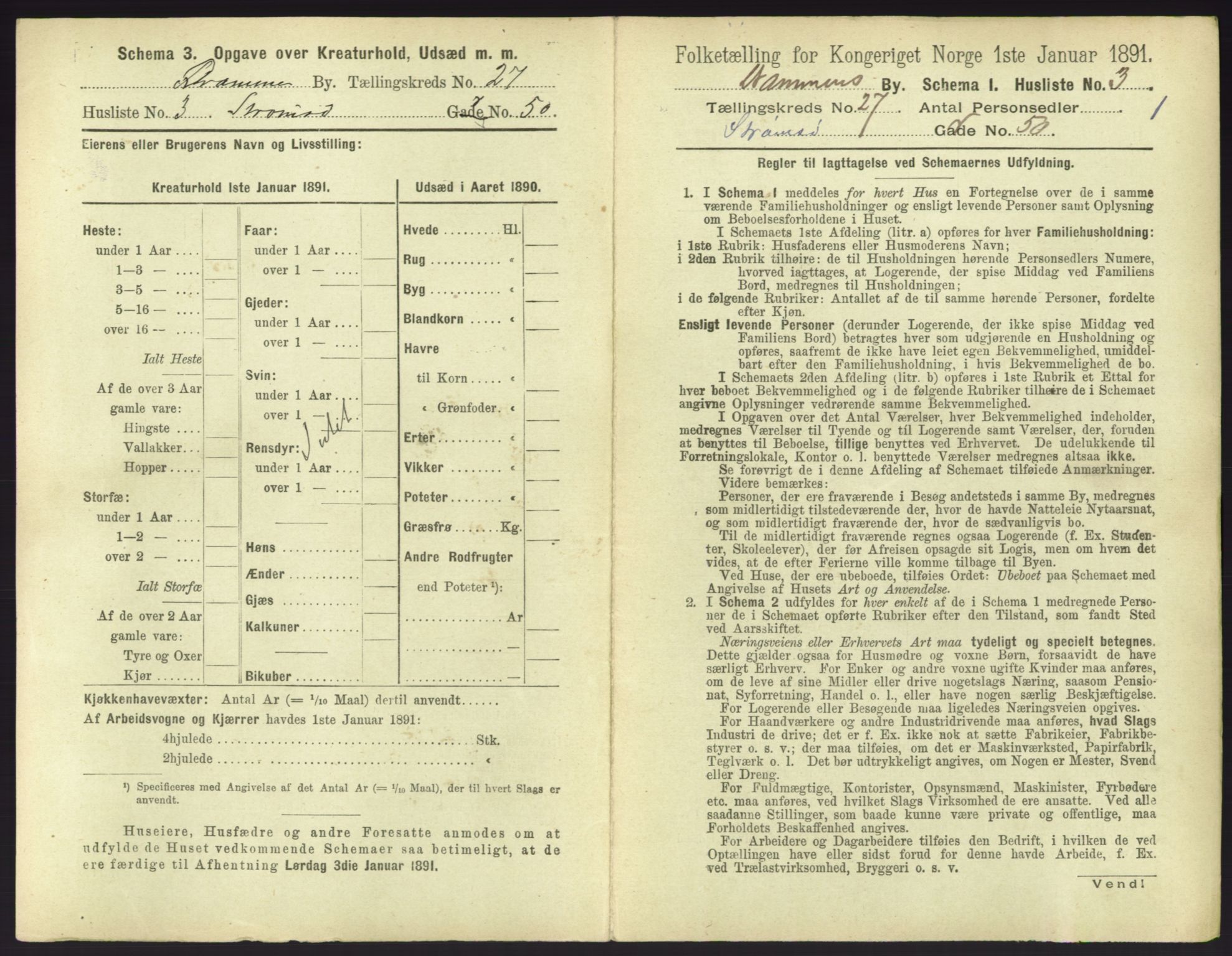 RA, 1891 census for 0602 Drammen, 1891, p. 2263