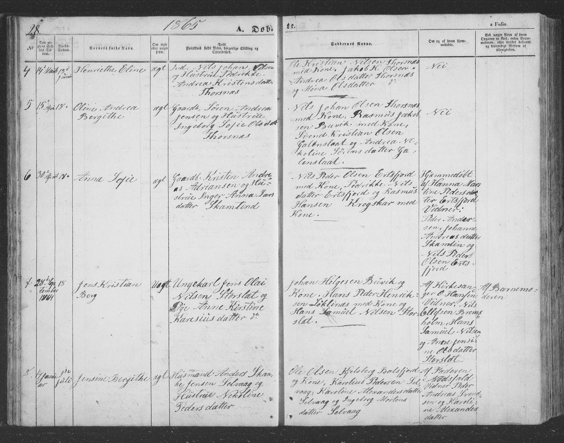 Lenvik sokneprestembete, SATØ/S-1310/H/Ha/Hab/L0020klokker: Parish register (copy) no. 20, 1855-1883, p. 28