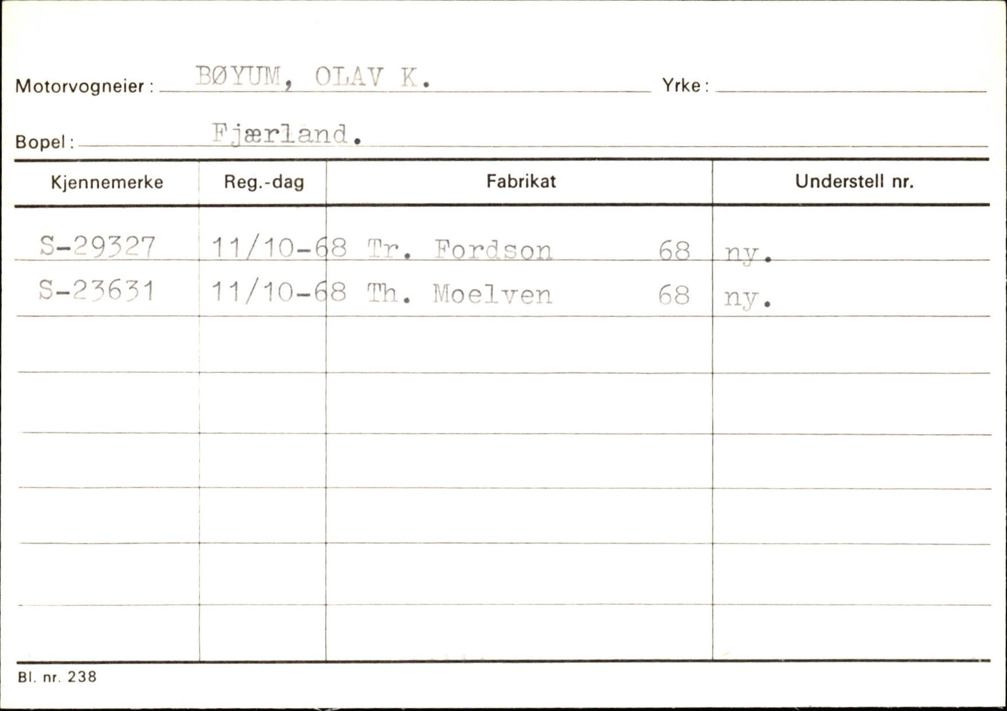 Statens vegvesen, Sogn og Fjordane vegkontor, AV/SAB-A-5301/4/F/L0132: Eigarregister Askvoll A-Å. Balestrand A-Å, 1945-1975, p. 1623