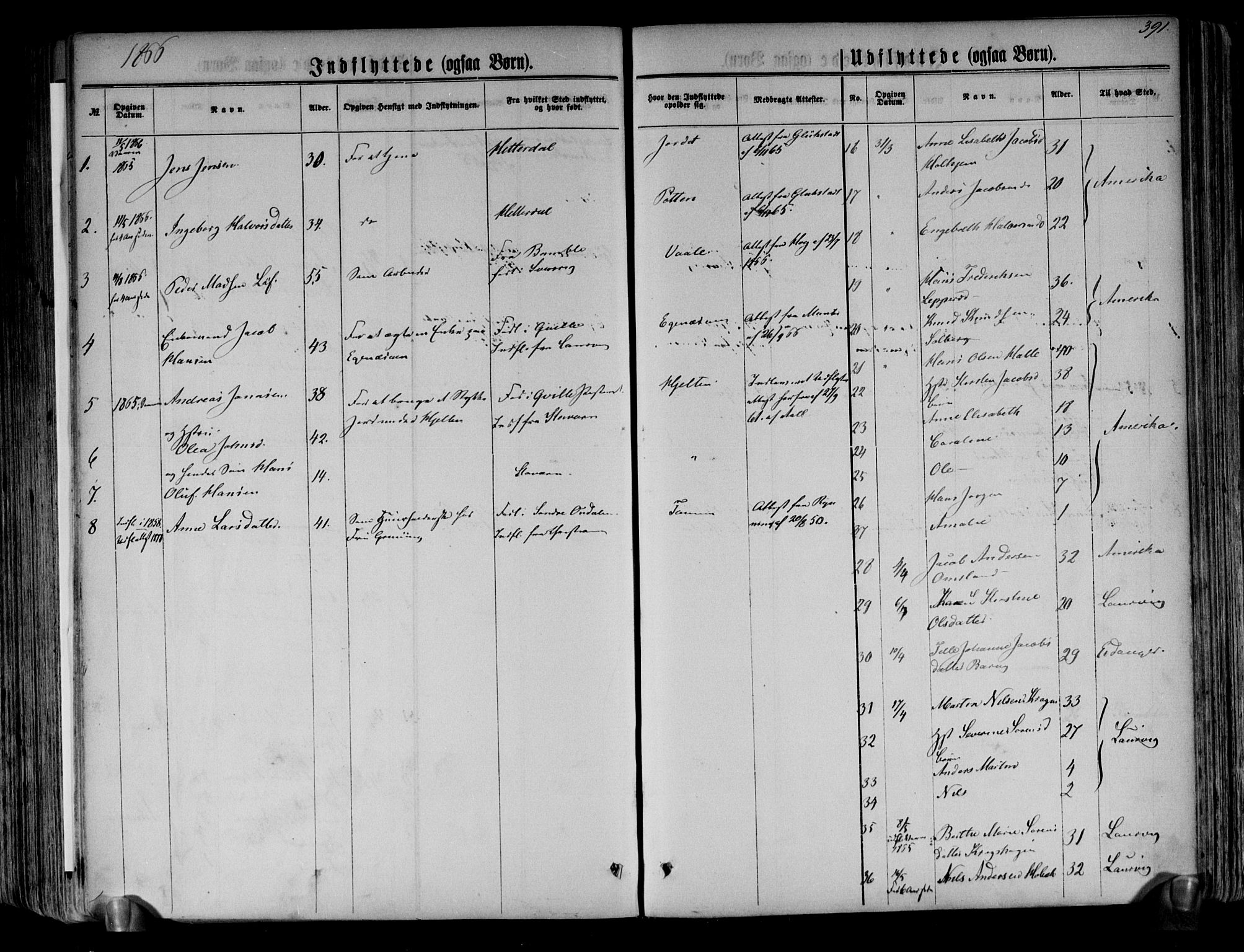 Brunlanes kirkebøker, AV/SAKO-A-342/F/Fa/L0005: Parish register (official) no. I 5, 1862-1877, p. 391