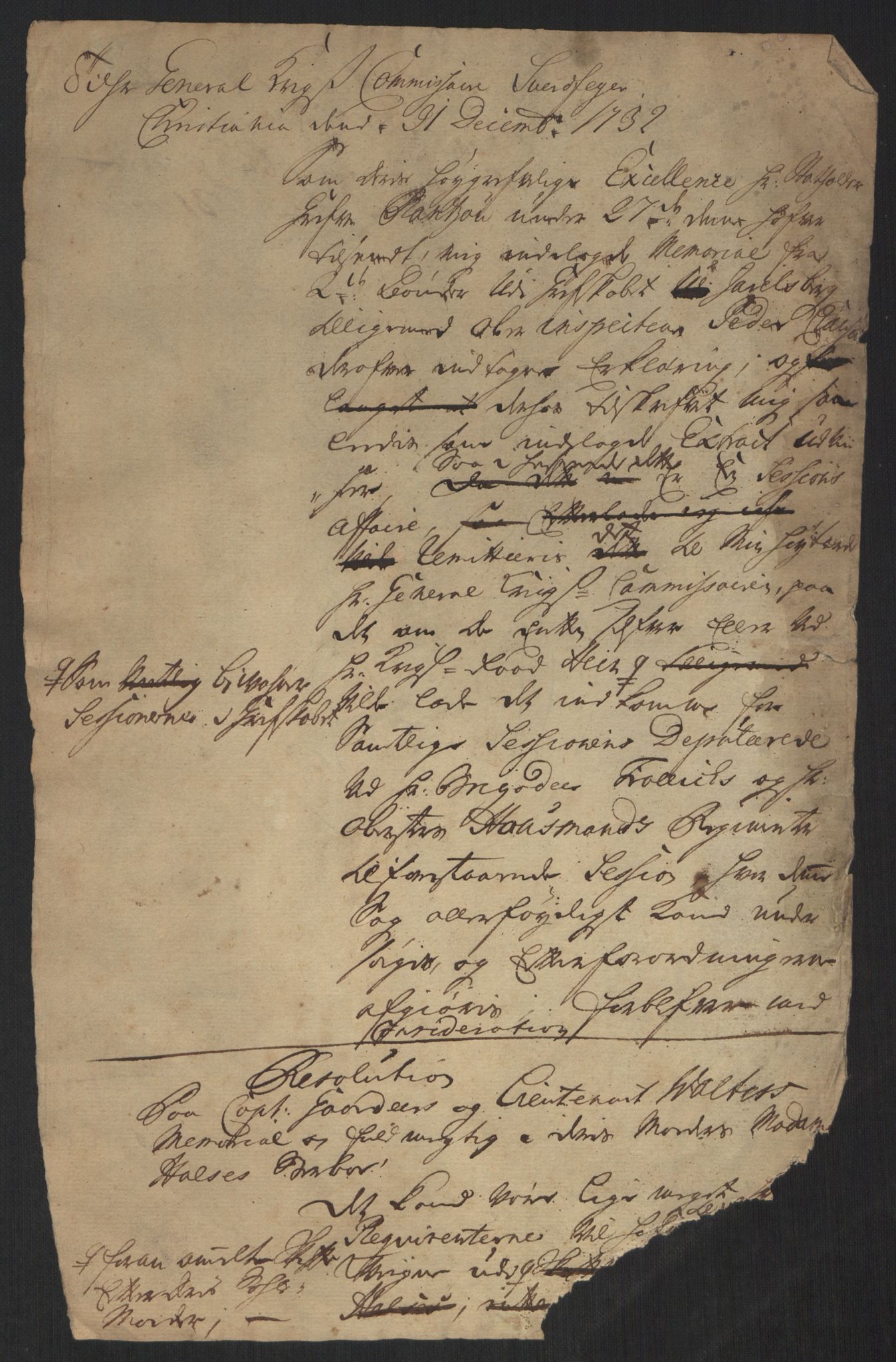 Kommanderende general (KG I) med Det norske krigsdirektorium, AV/RA-EA-5419/B/L0013: Kommanderende generals konsepter, 1730-1733, p. 523