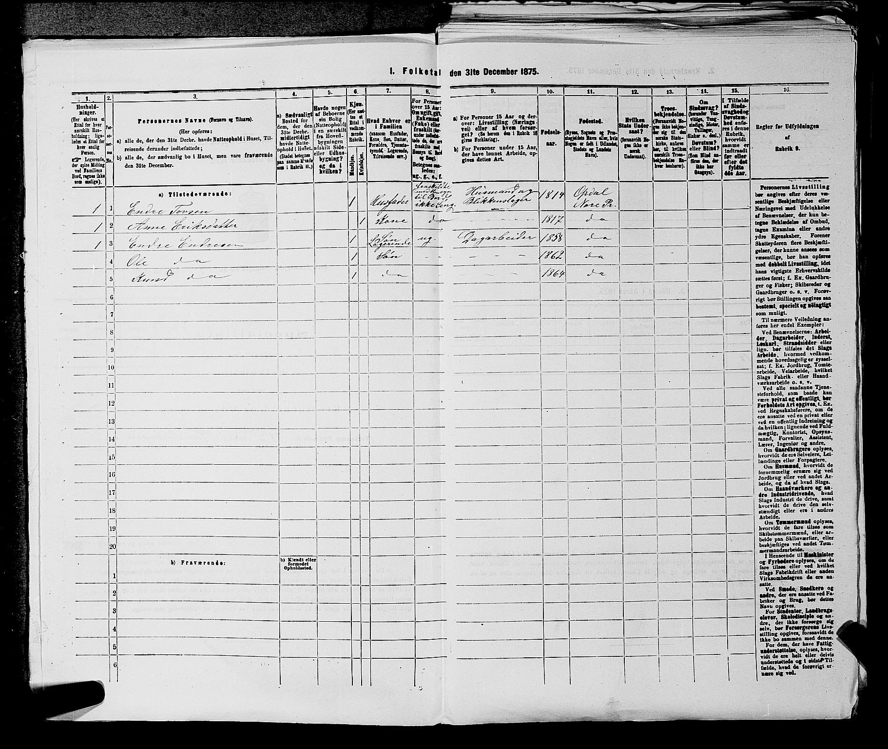 SAKO, 1875 census for 0633P Nore, 1875, p. 467