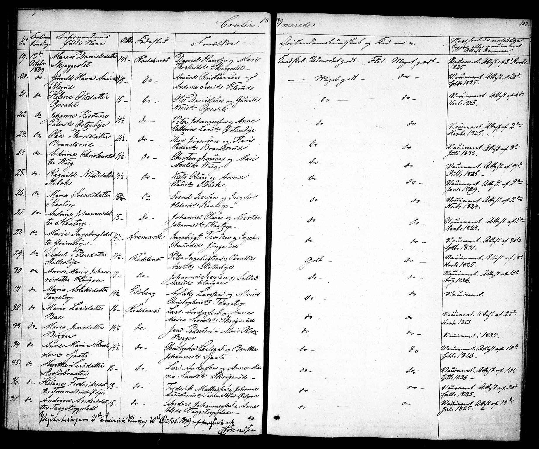 Rødenes prestekontor Kirkebøker, SAO/A-2005/F/Fa/L0005: Parish register (official) no. I 5, 1838-1849, p. 107
