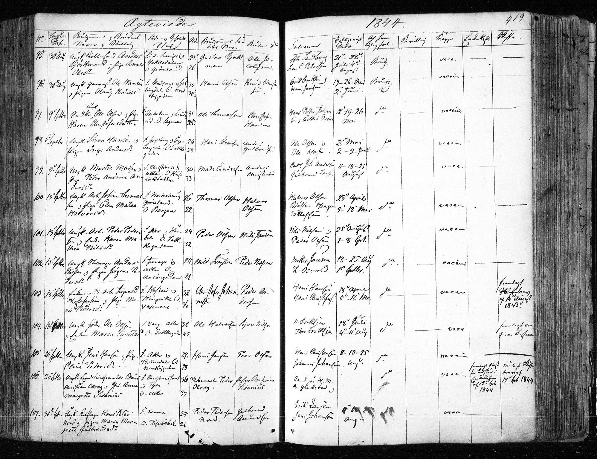 Aker prestekontor kirkebøker, SAO/A-10861/F/L0019: Parish register (official) no. 19, 1842-1852, p. 419