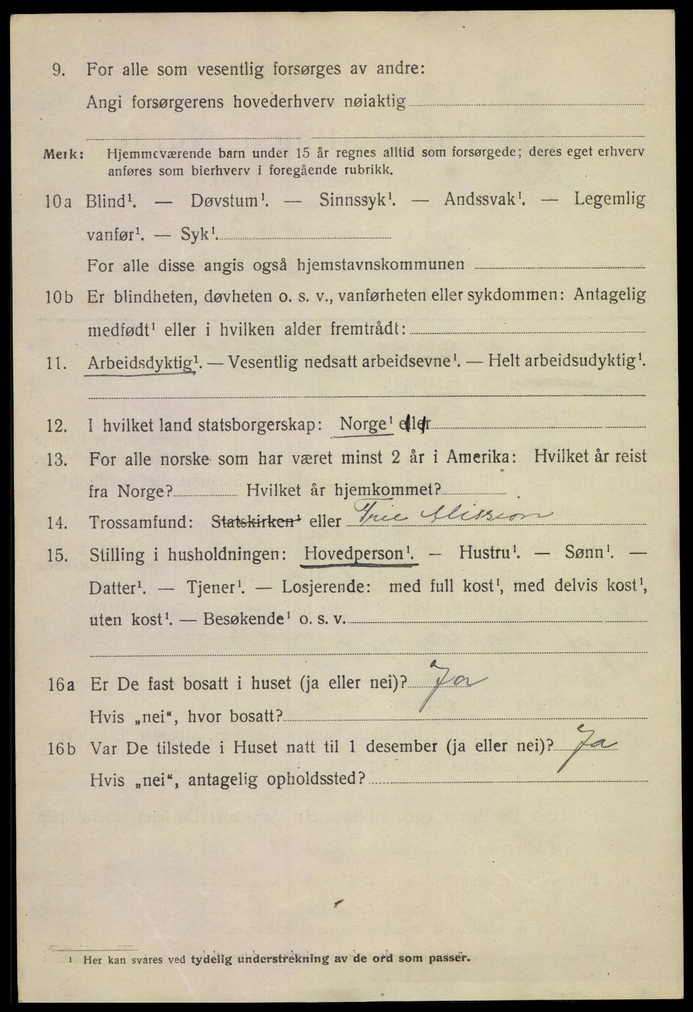 SAKO, 1920 census for Skien, 1920, p. 13555